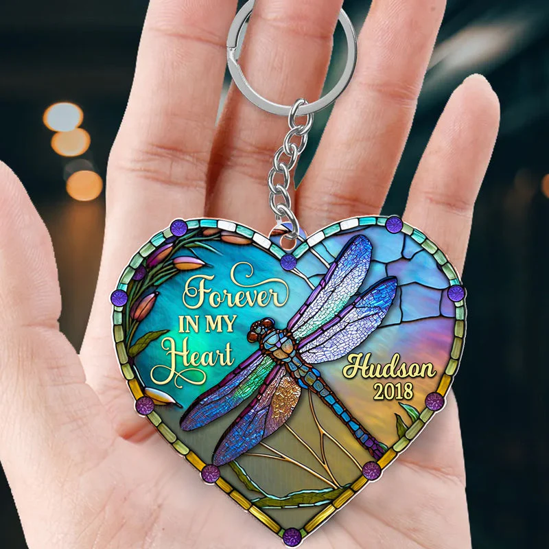 Personalized Memorial Gift I'm Always With You Heart Acrylic Keychain - Image 3