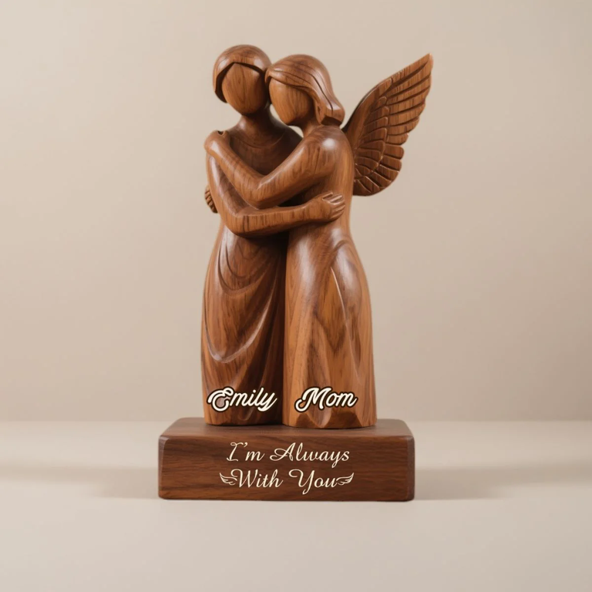 Personalized Memorial Heaven Angel Wings Hug Acrylic Plaque - Image 2