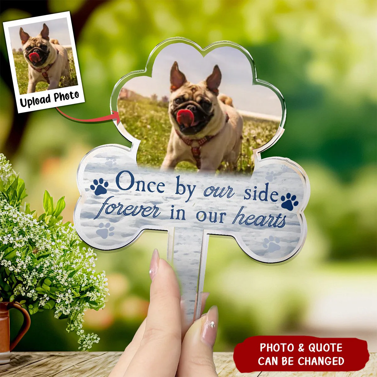 Personalized Memorial Pet Photo Garden Stake - Image 2
