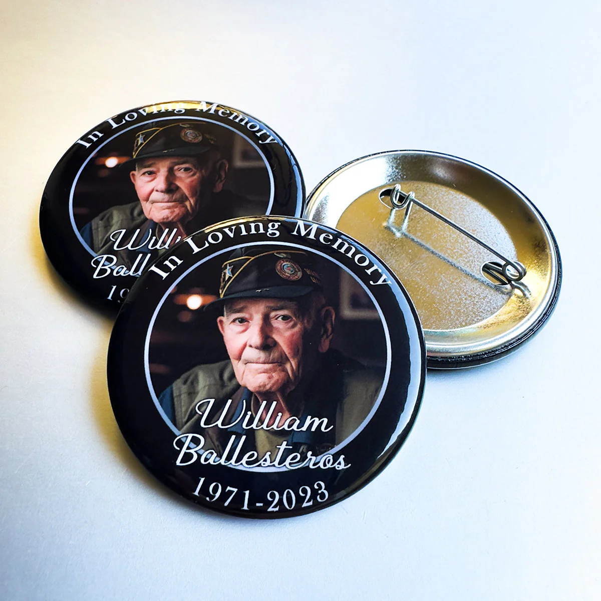 Personalized Memorial Photo Button Pin Gift for Loss of Loved One - Image 7