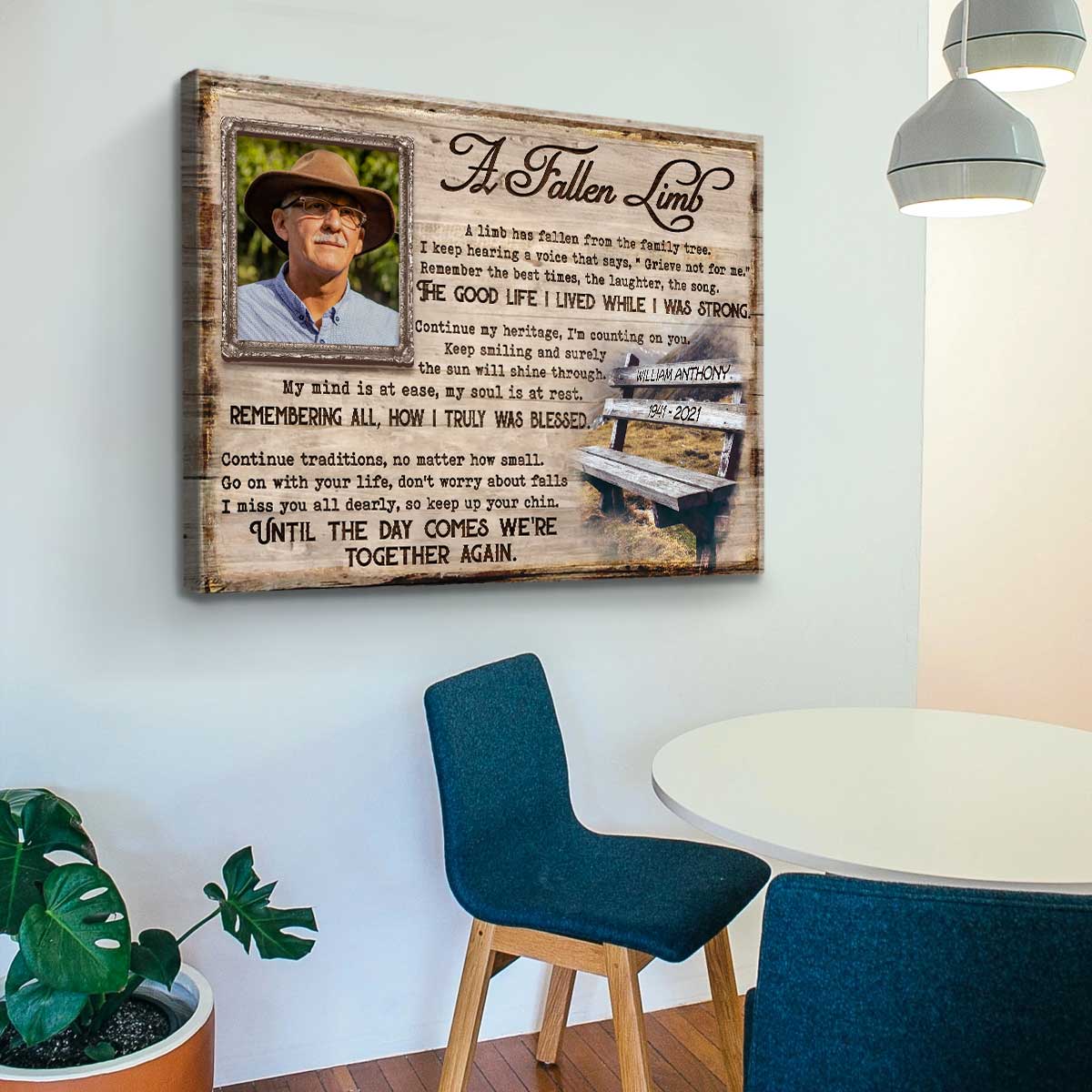 Personalized Memorial Picture Poster with Memorial Poems, In Memory of Canvas - Image 6