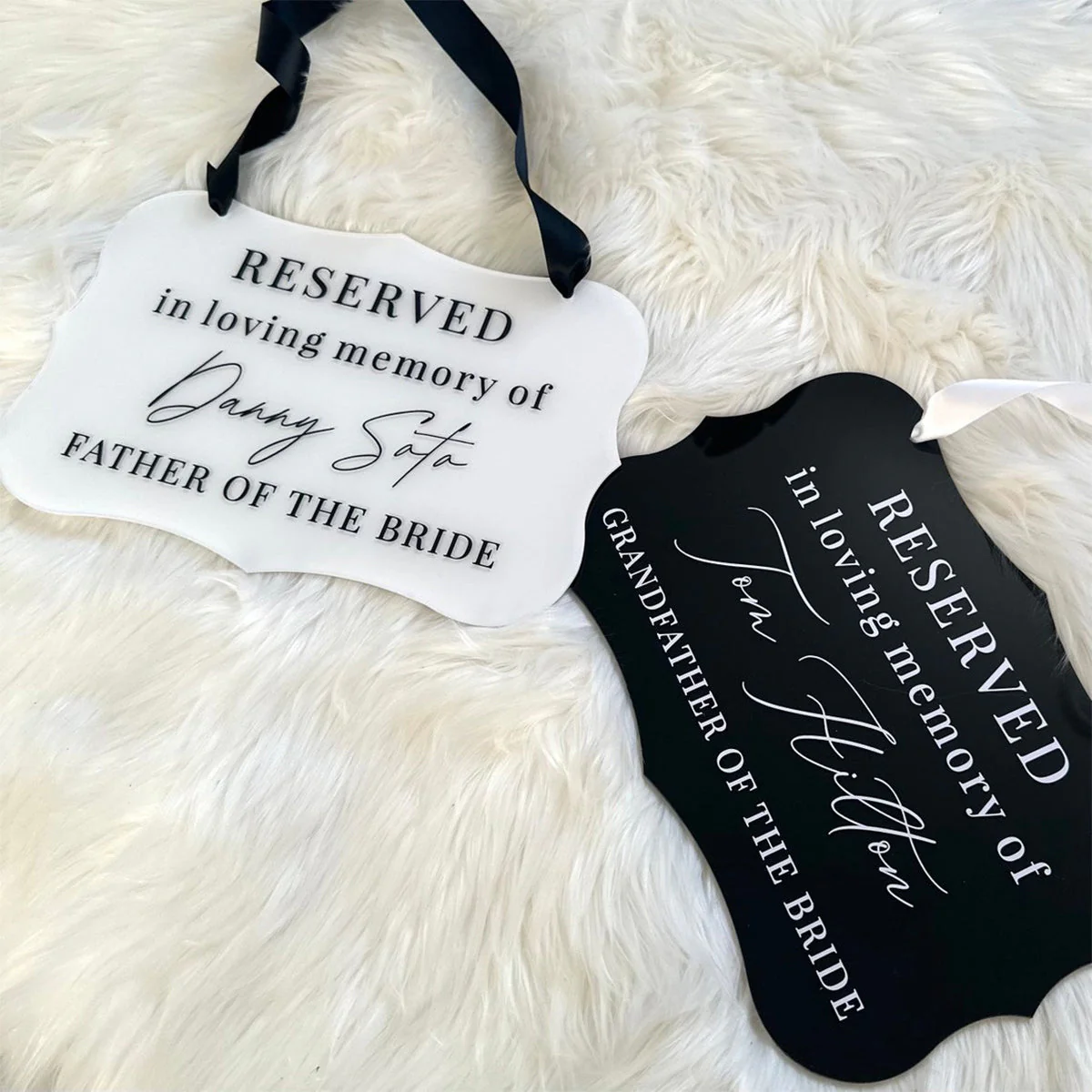 Personalized Memorial Reserved Seat In Loving Memory Wedding Acrylic Sign - Image 4
