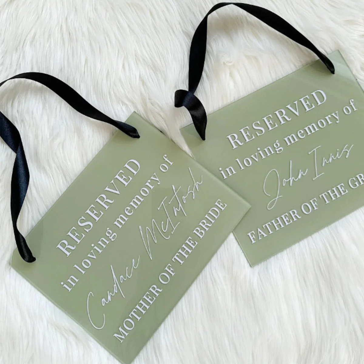 Personalized Memorial Reserved Seat In Loving Memory Wedding Acrylic Sign - Image 5