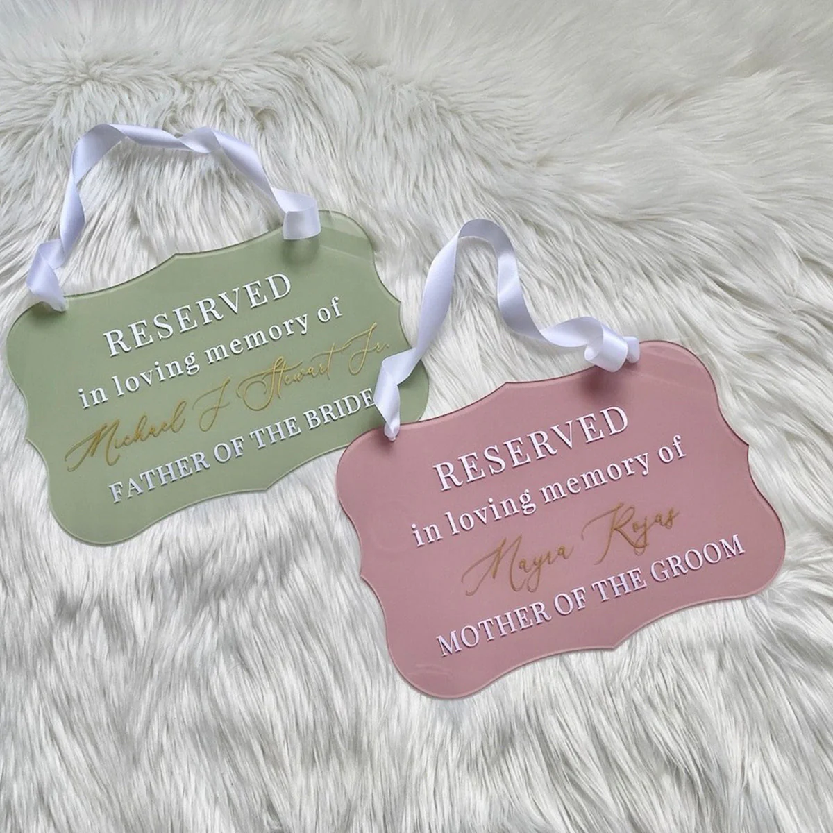 Personalized Memorial Reserved Seat In Loving Memory Wedding Acrylic Sign - Image 6