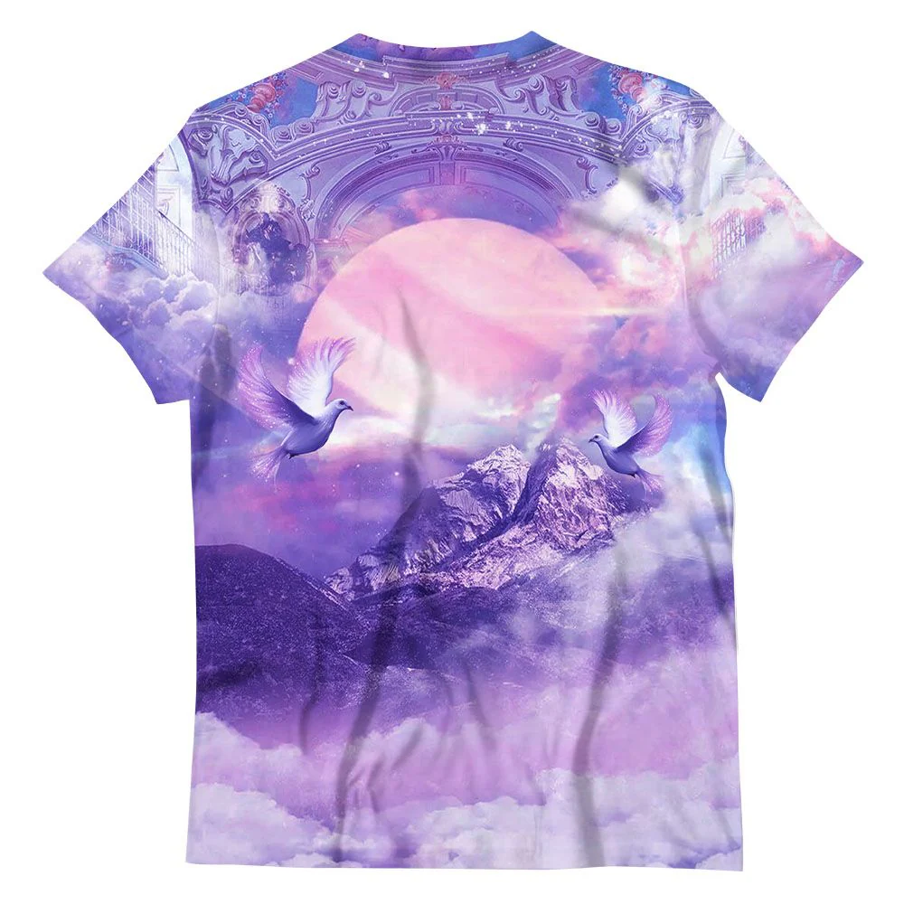 Personalized Memorial Shirt Heaven Jesus Blue Rest In Paradise Memories Last Forever 3D T-Shirt - Image 4