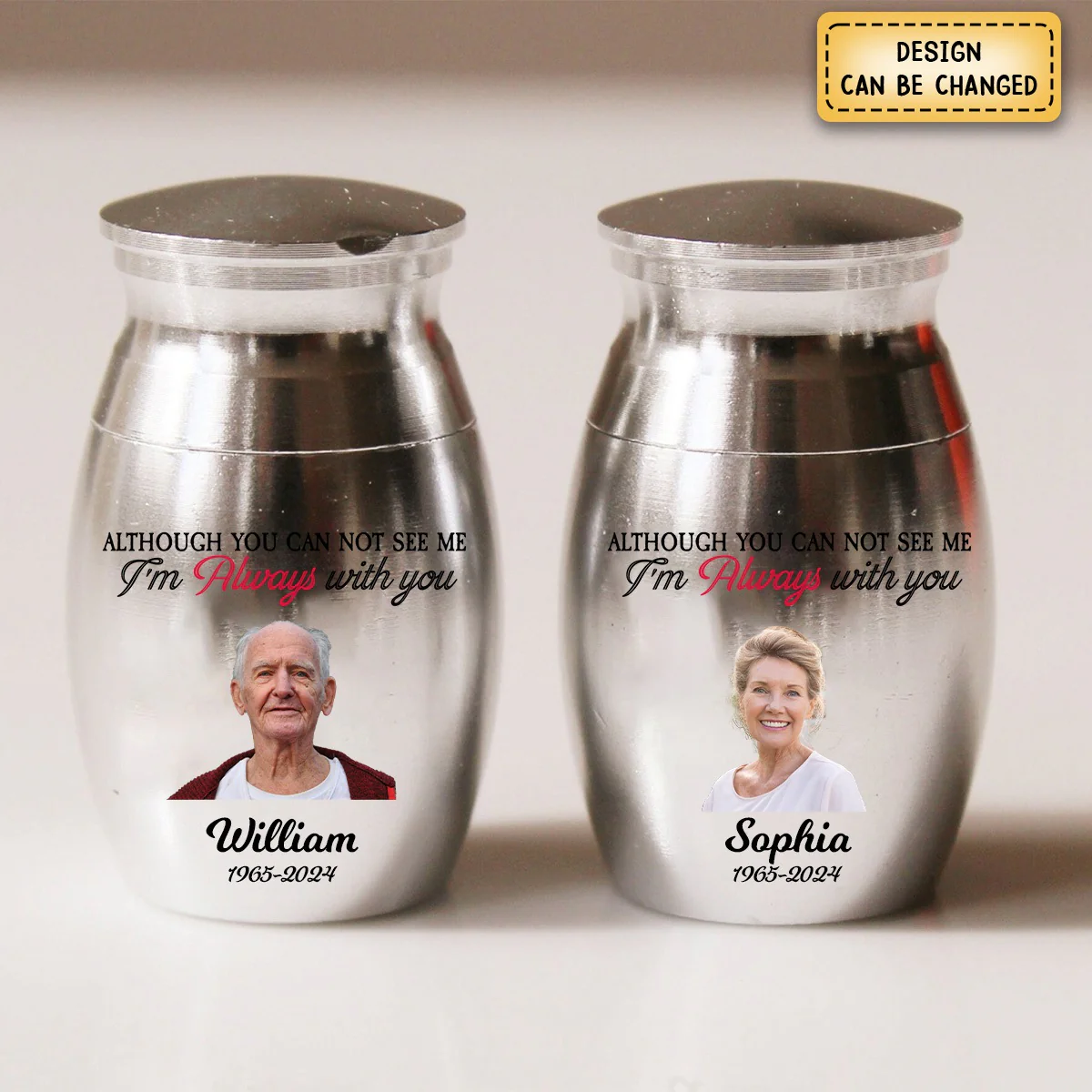 Personalized Memorial Upload Photo Small Urn For Human Ashes ,Pet Memorial Urn - Small Ashes Keepsake - Image 8