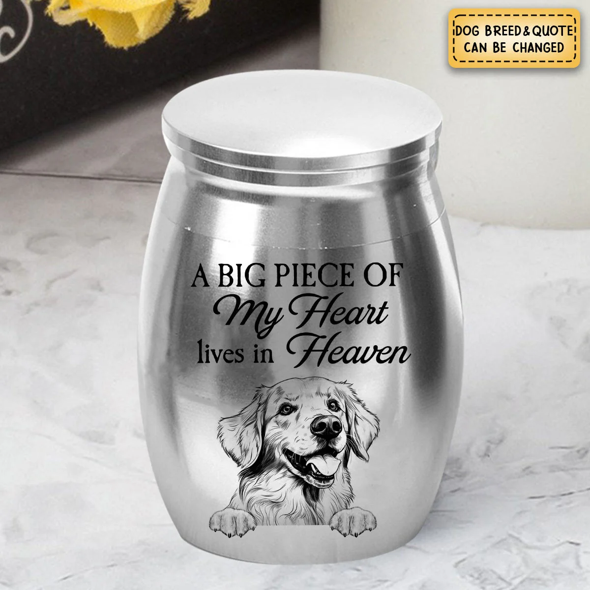 Personalized Memorial Upload Photo Small Urn For Pet lover - Image 4