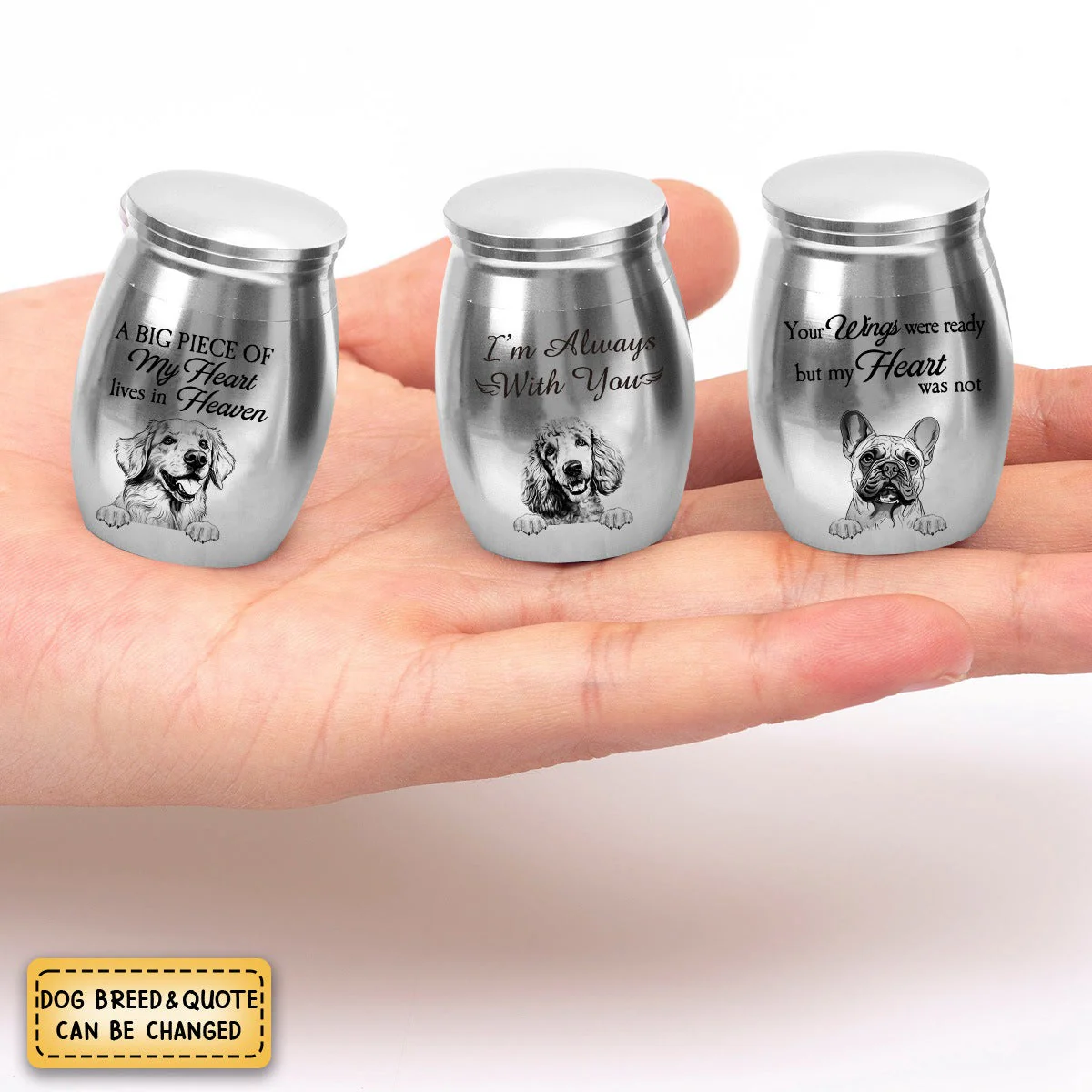 Personalized Memorial Upload Photo Small Urn For Pet lover - Image 5