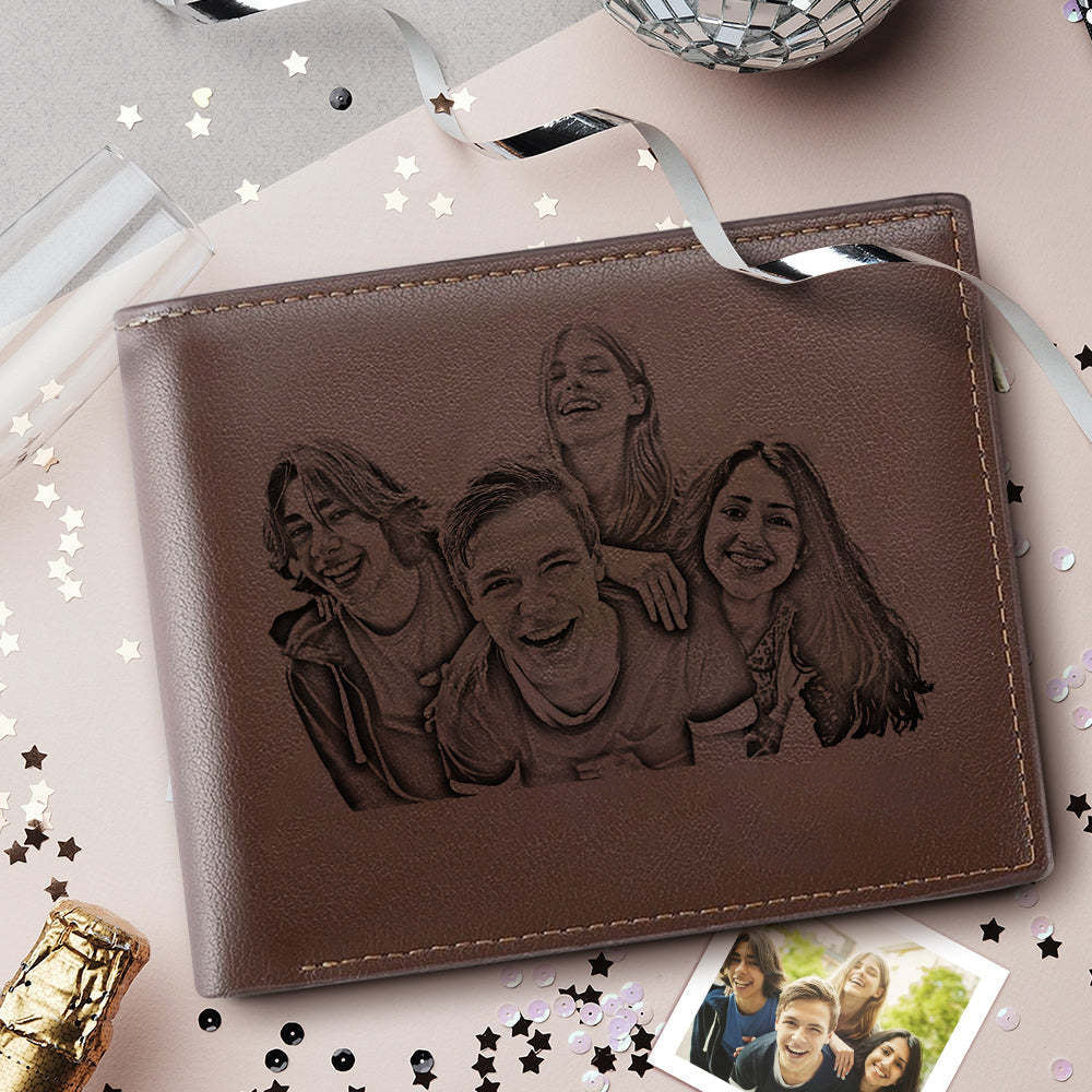 Personalized Men's Wallet - Leather Photo Engraved wallet - Image 3