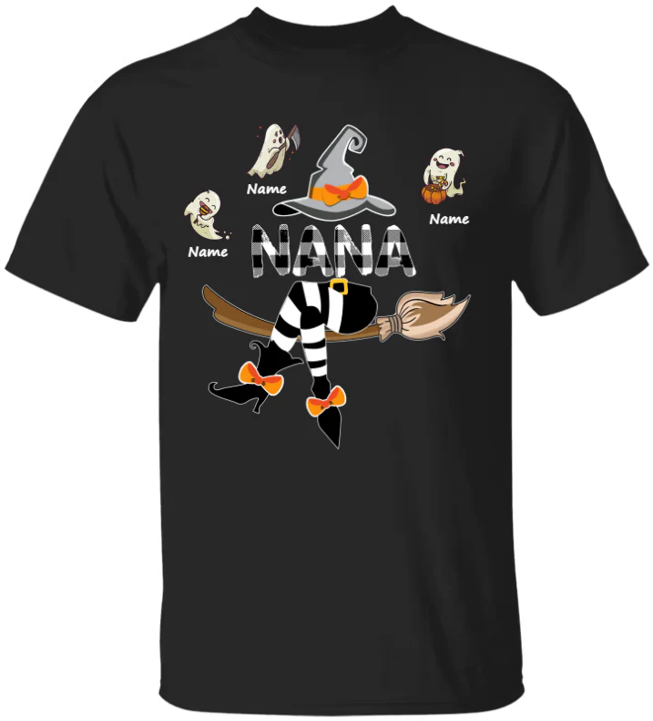 Personalized Mimi And Kids Witch T-Shirt - Image 3