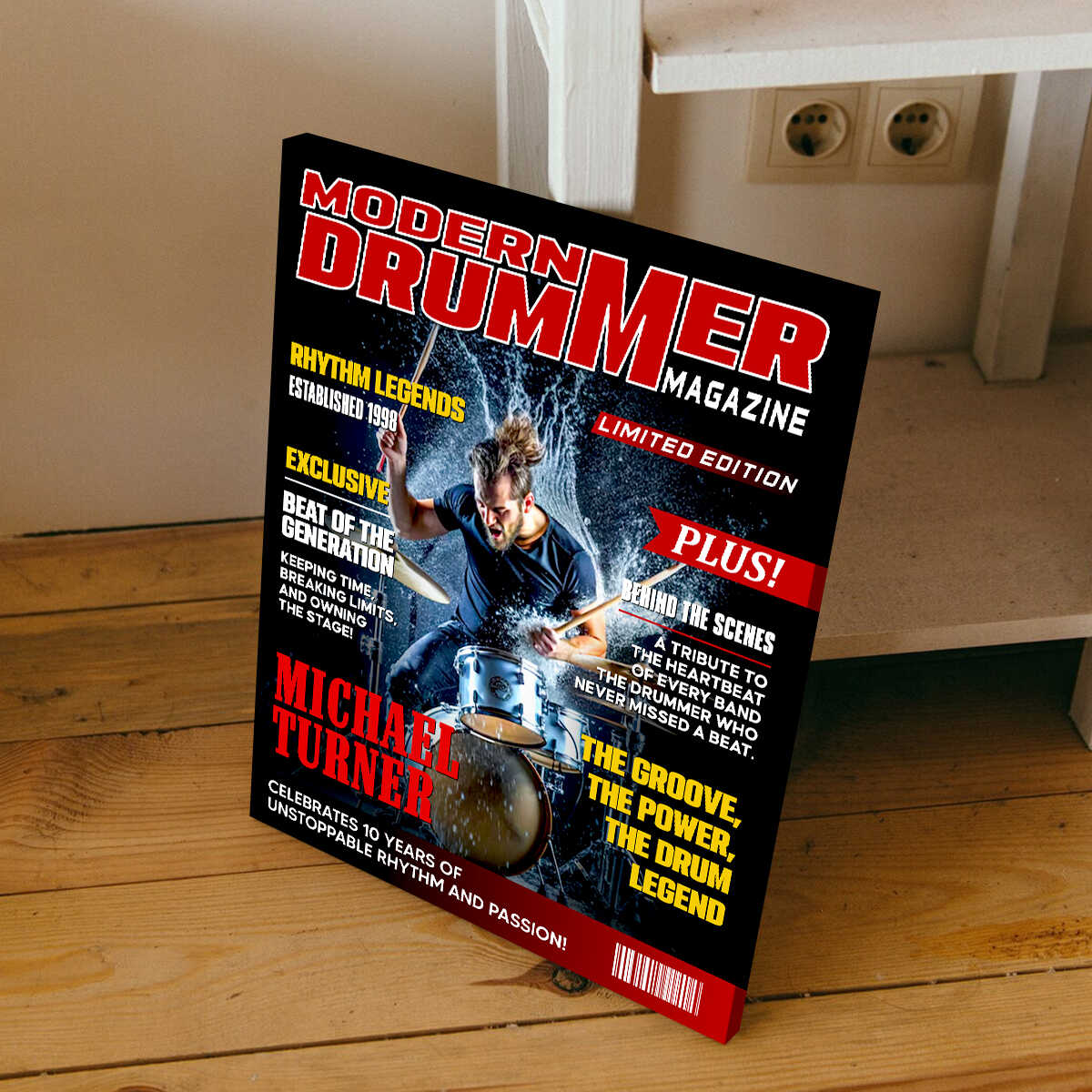 Personalized Modern Drummer Magazine Cover Poster, Cool Gift For Music Lover, Drummer Gift - Image 5