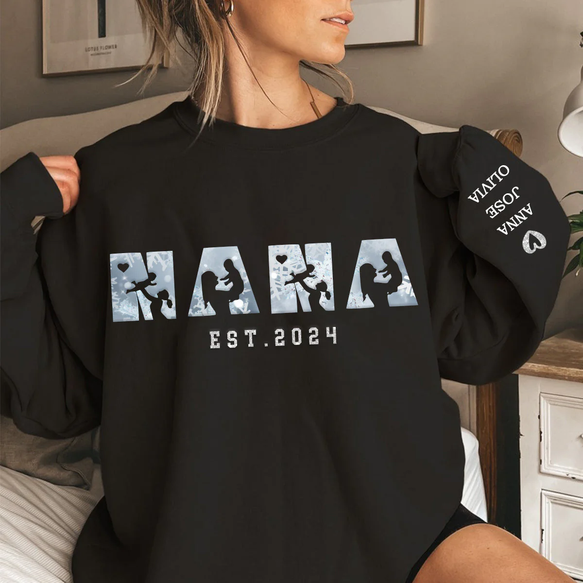 Personalized Mom and Kids New Mom Sweatshirt - Image 2