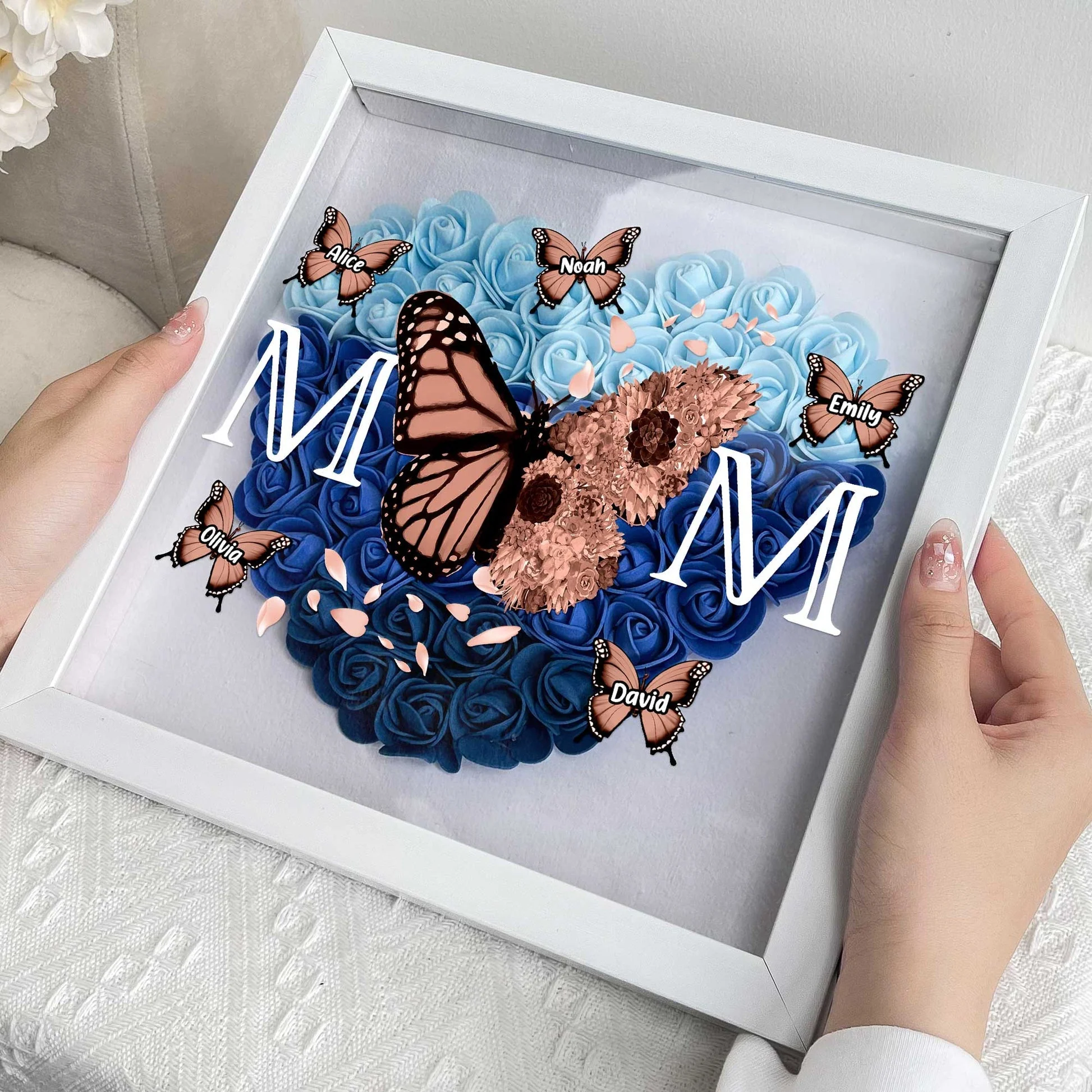 Personalized Mom Butterfly Flower Shadow Box - Image 5