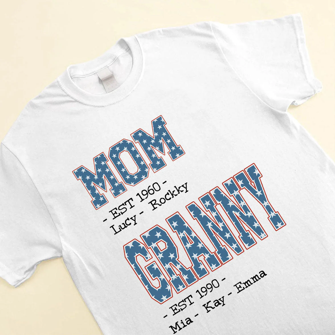 Personalized Mom Grandma EST 4th Of July T-shirt - Image 2