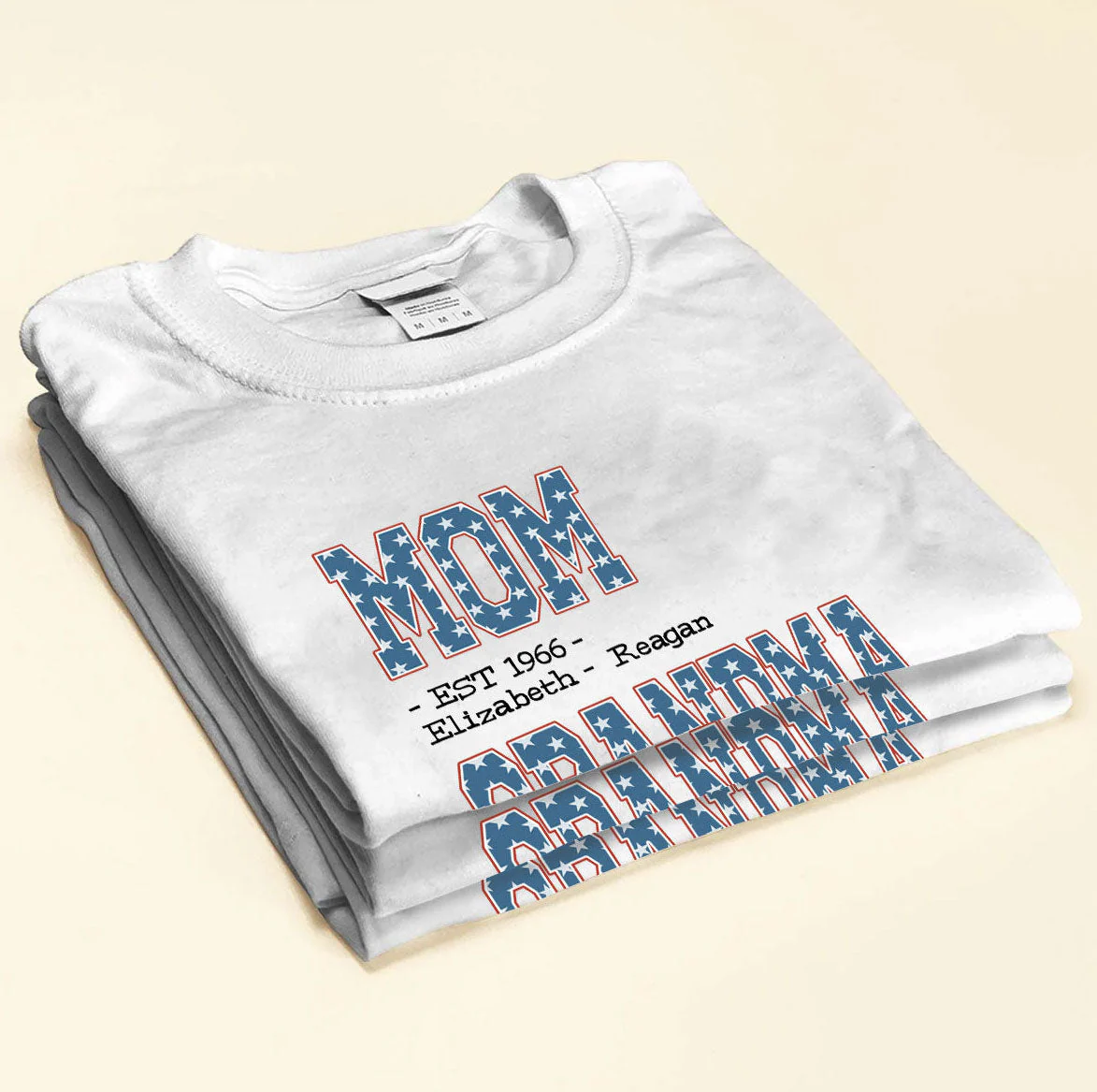 Personalized Mom Grandma EST 4th Of July T-shirt - Image 3