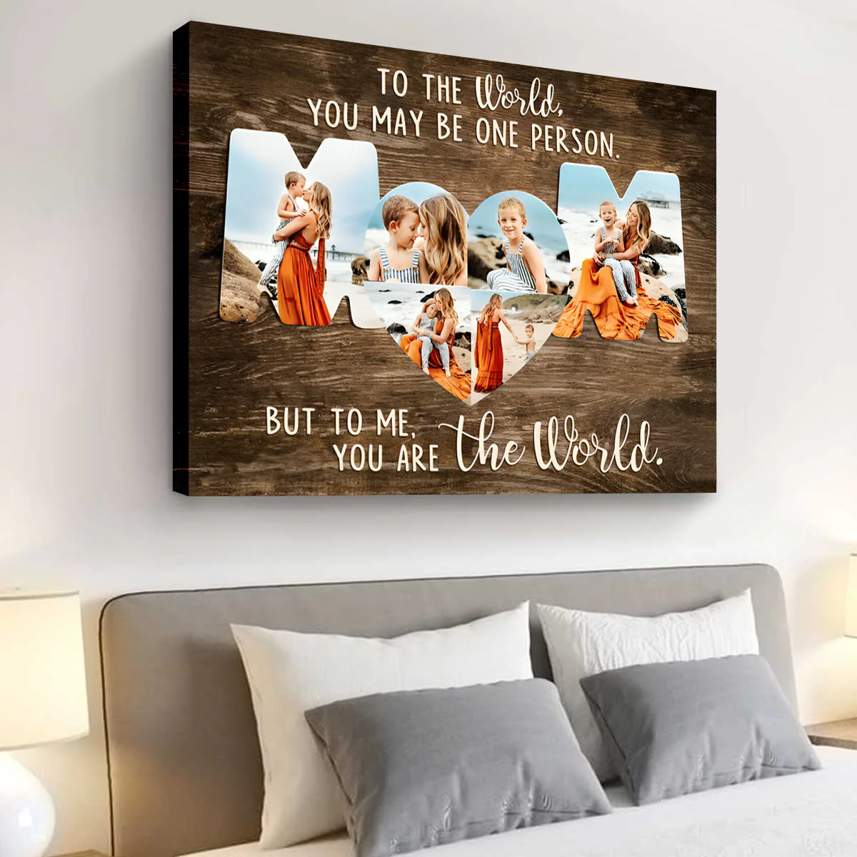 Personalized Mom Photo Collage Canvas Poster, Unique Mothers Day Gift for Mom from Daughter or Son - Image 2