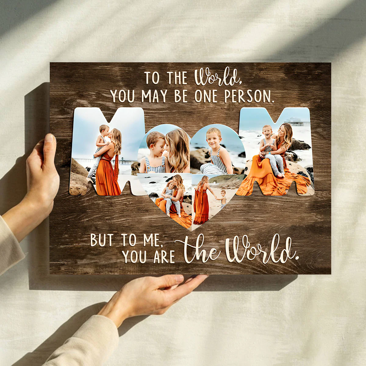 Personalized Mom Photo Collage Canvas Poster, Unique Mothers Day Gift for Mom from Daughter or Son - Image 3
