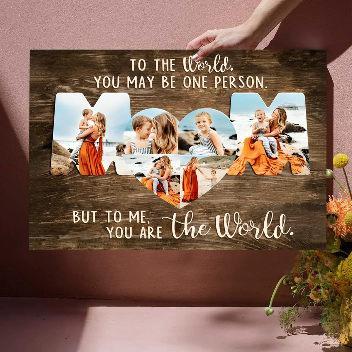 Personalized Mom Photo Collage Canvas Poster, Unique Mothers Day Gift for Mom from Daughter or Son - Image 5