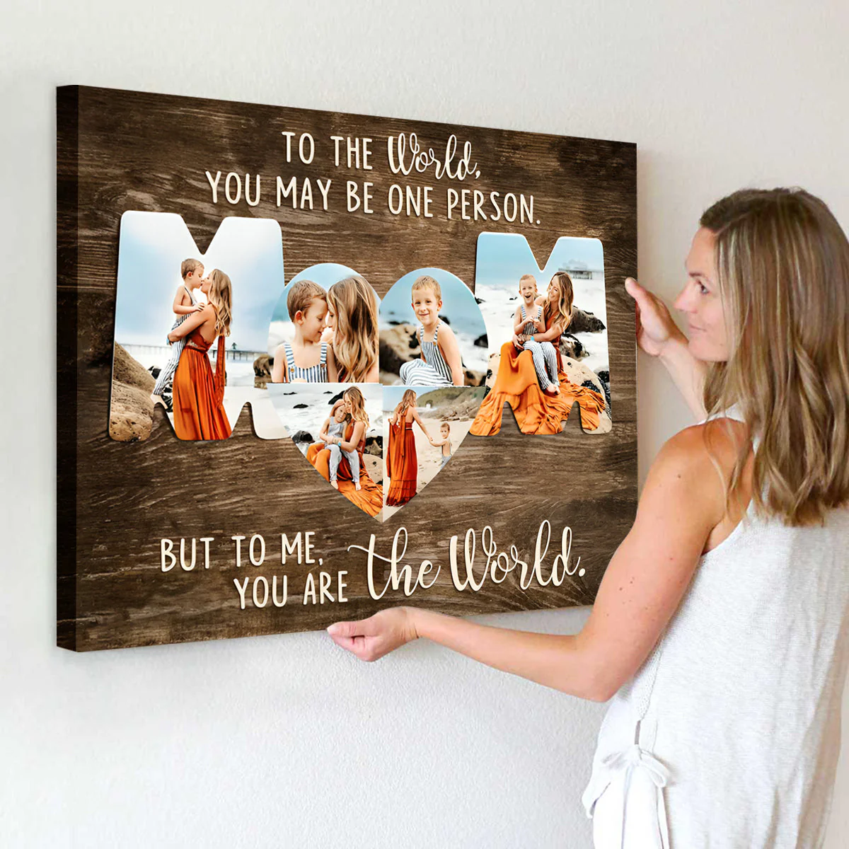 Personalized Mom Photo Collage Canvas Poster, Unique Mothers Day Gift for Mom from Daughter or Son - Image 6