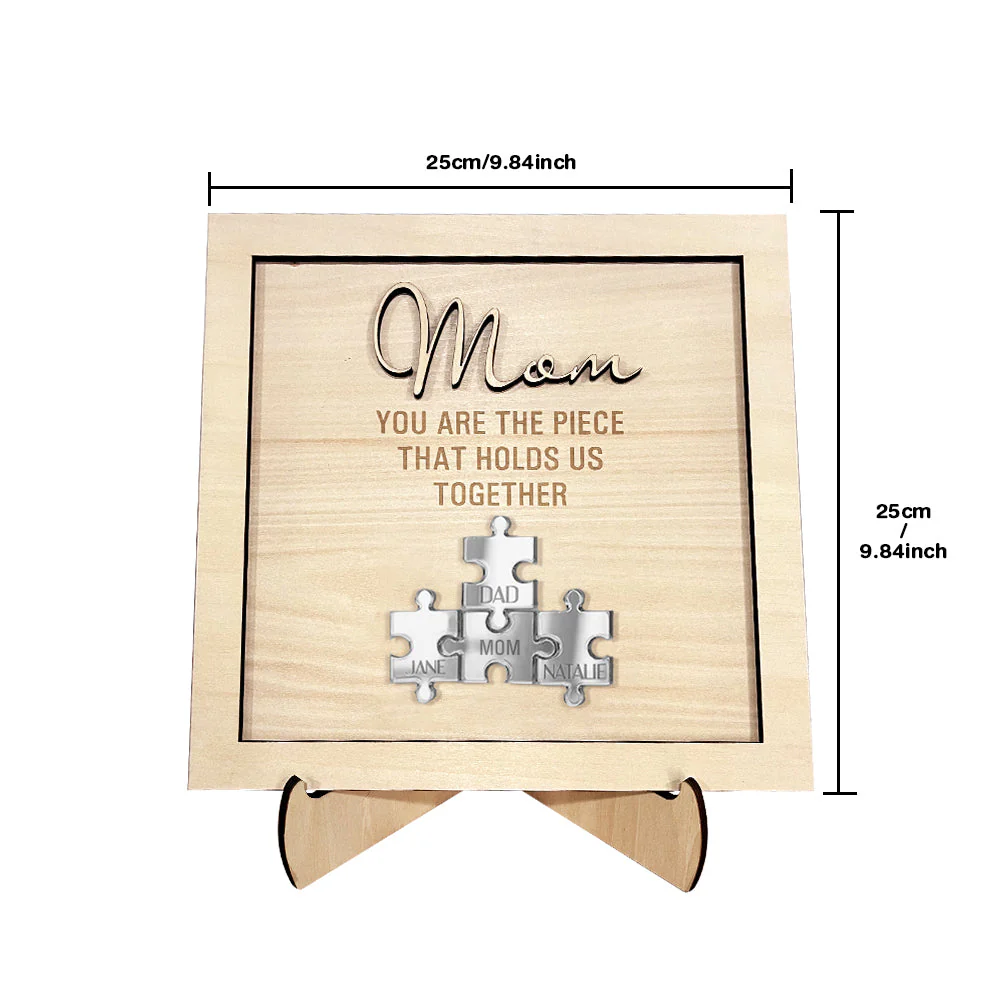 Personalized Mom Puzzle Plaque - 2 Layers Wooden Plaque - Image 5