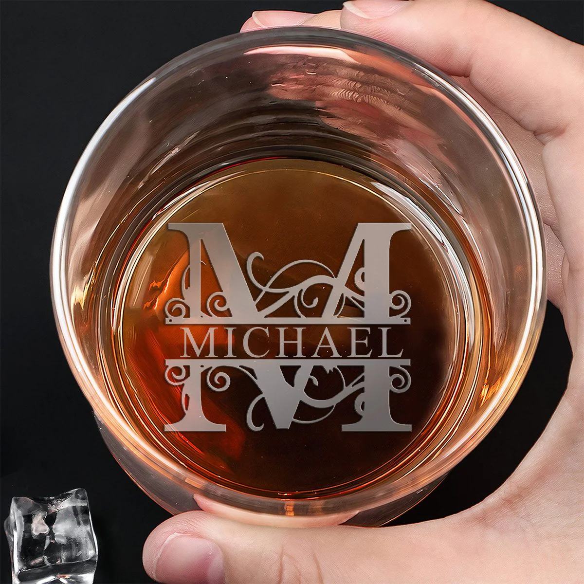 Personalized Monogram Letter Name Whiskey Glasses - Image 2