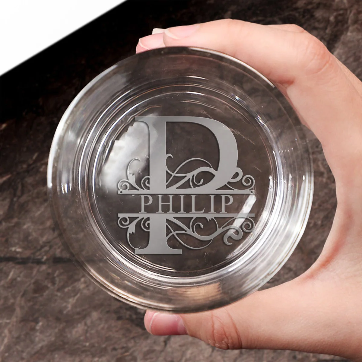 Personalized Monogram Letter Name Whiskey Glasses - Image 3