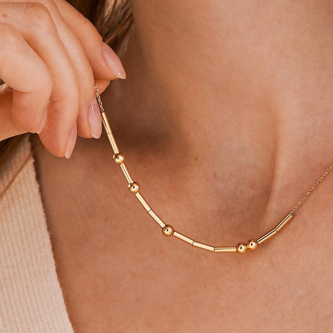 Personalized Morse Code Necklace With Name Or Hidden Message - Image 5