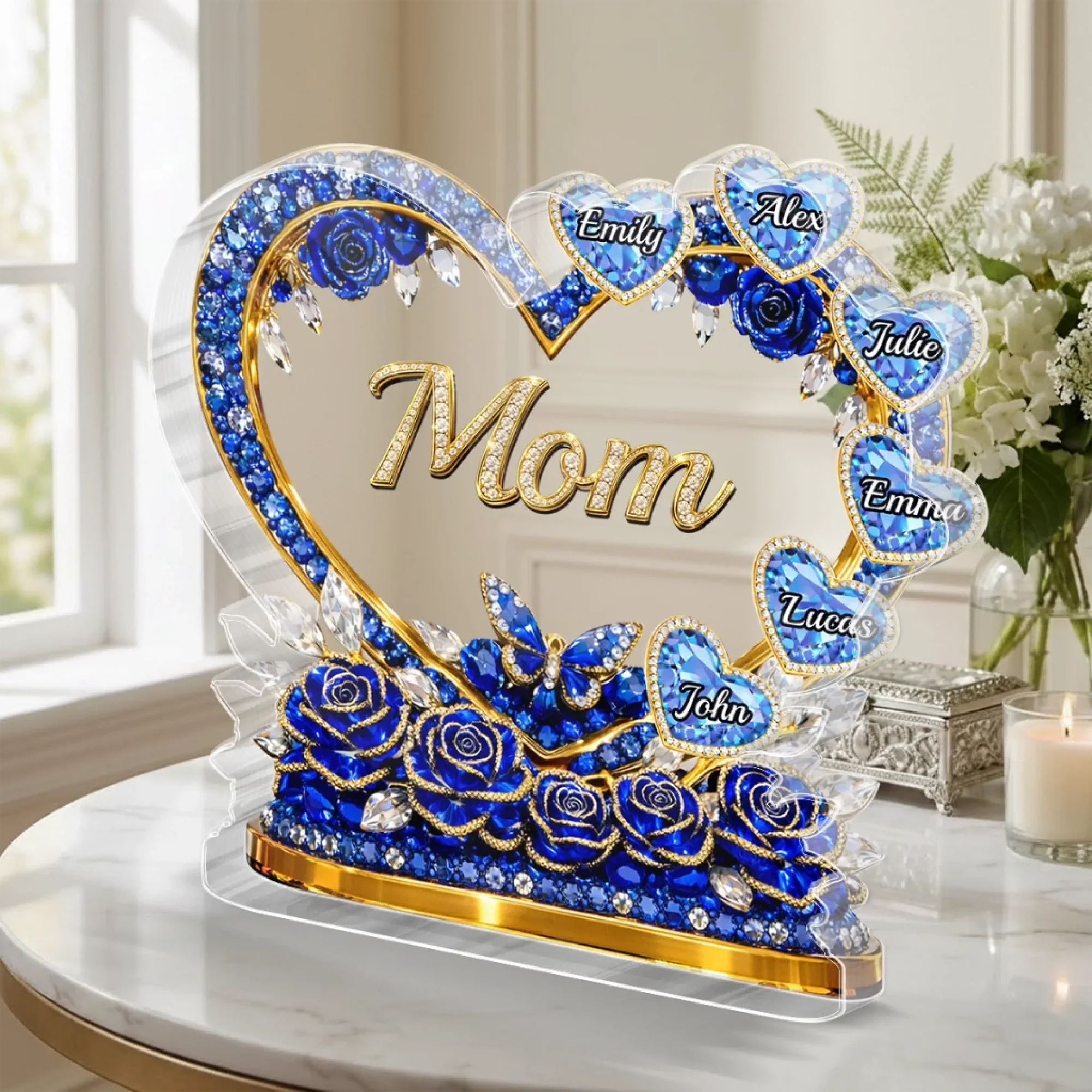 Personalized Mother's Day Acrylic Plaque – Custom Gift For Mom & Grandma | Mom's Heart Full Of Care - Image 3