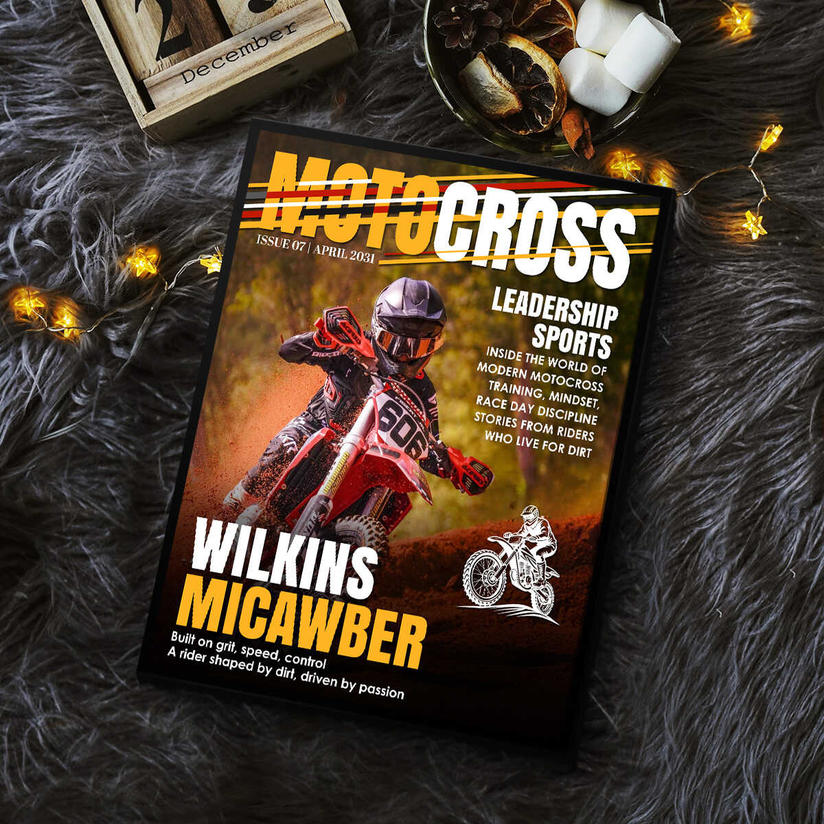 Personalized Motocross Magazine Cover Poster, Gift for Motocross Lovers, Custom Dirt Bike Rider Photo Gift - Image 8