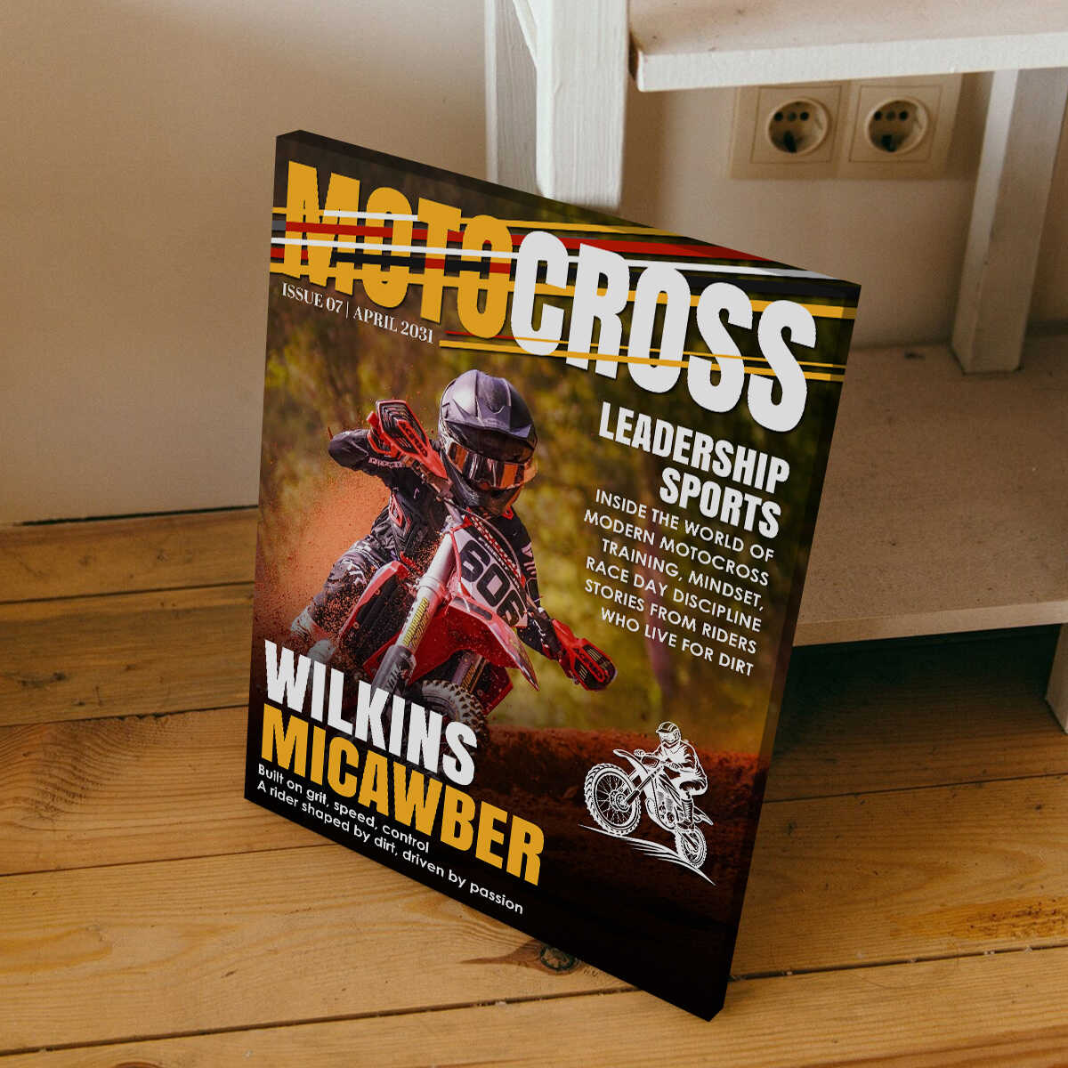 Personalized Motocross Magazine Cover Poster, Gift for Motocross Lovers, Custom Dirt Bike Rider Photo Gift - Image 9