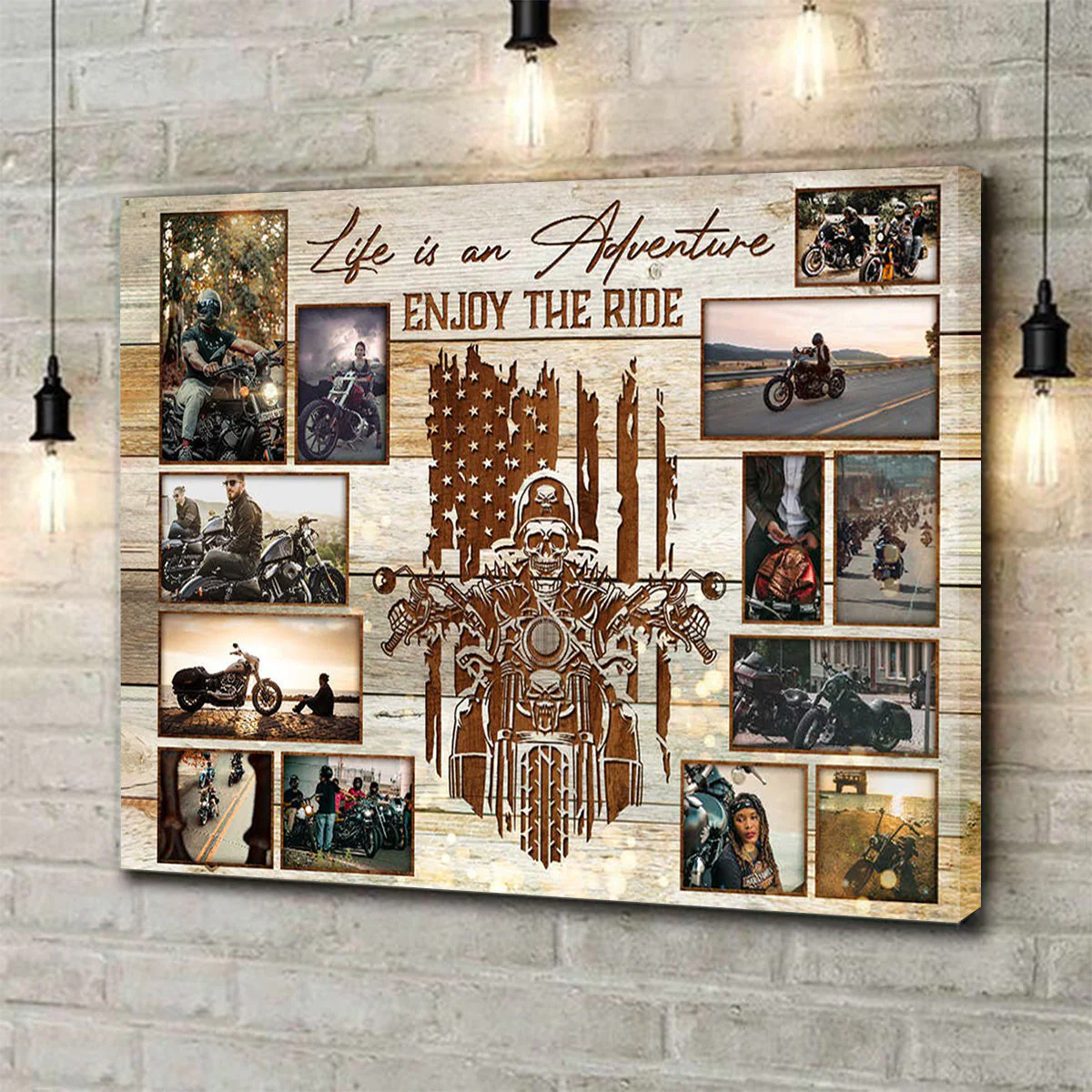 Personalized Motorcycle Collage Canvas Poster, Best Gift For Motorcycle Riders - Image 3