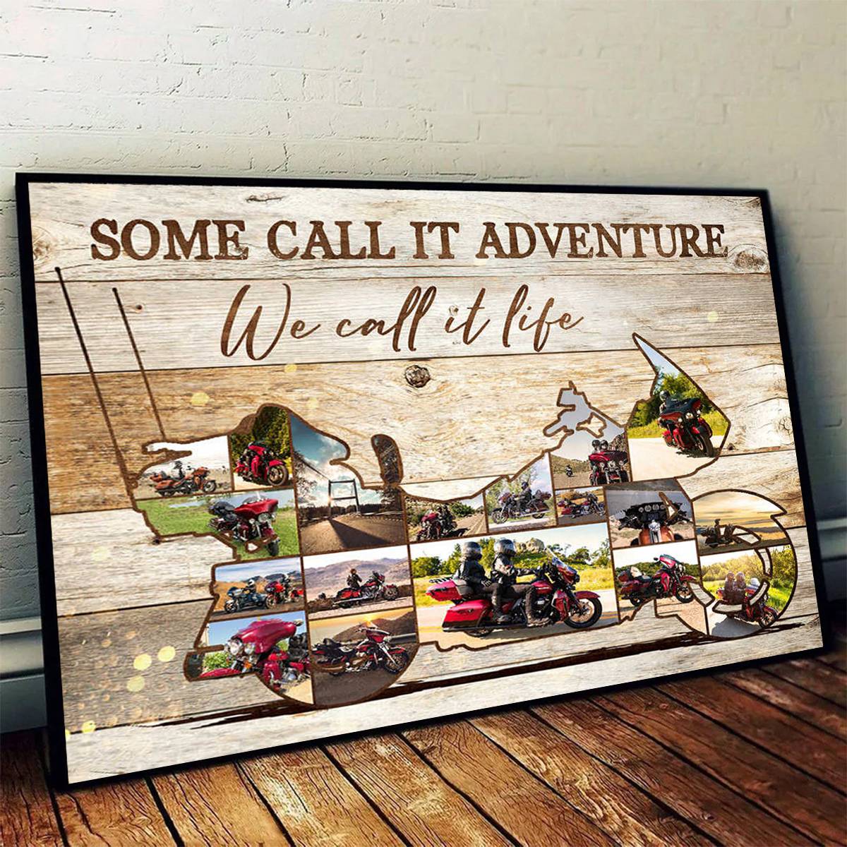 Personalized Motorcycle Collage Canvas Poster Gift For Motorcycle Rider - Image 4