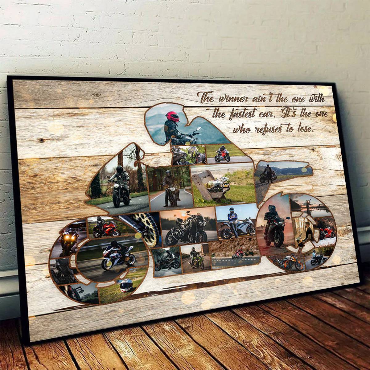Personalized Motorcycle Photo Collage Poster - Gift For Motorcycle Rider - Image 2