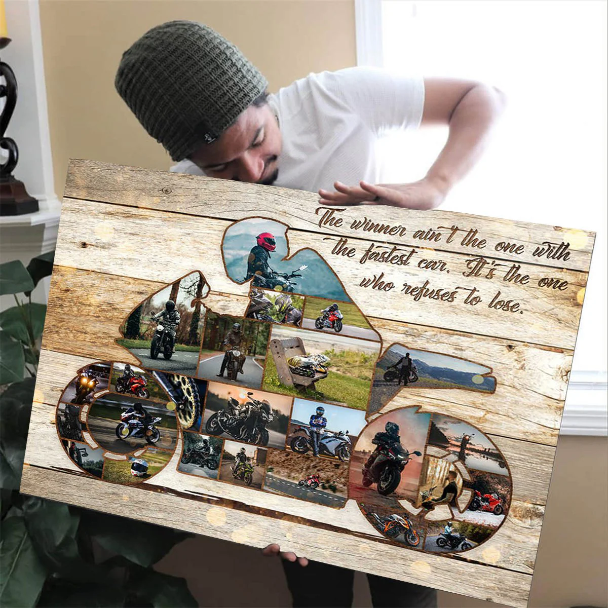 Personalized Motorcycle Photo Collage Poster - Gift For Motorcycle Rider - Image 3