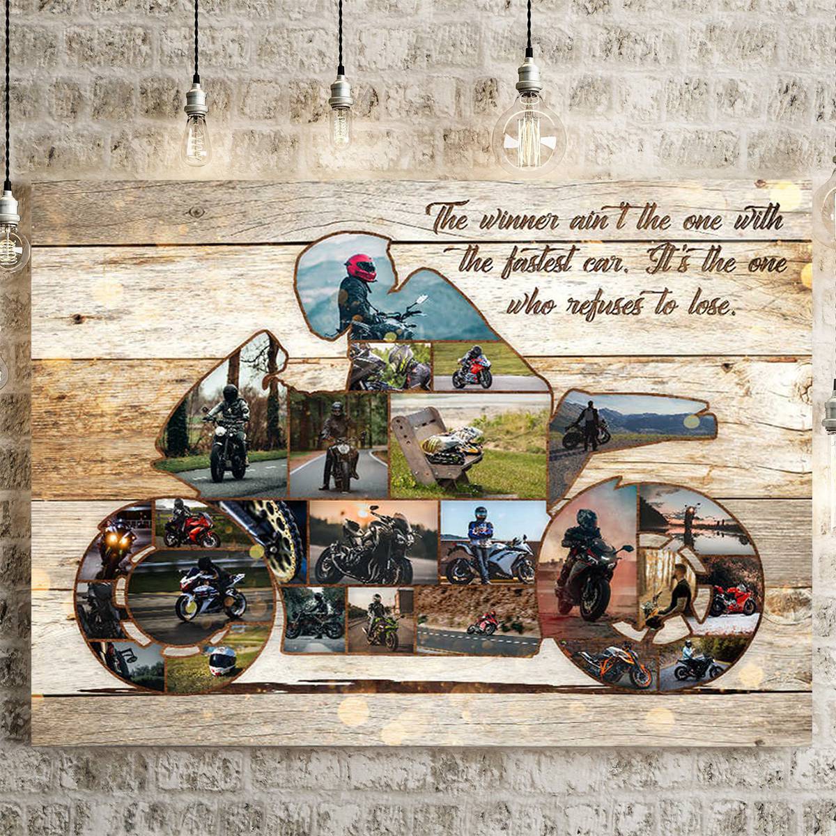 Personalized Motorcycle Photo Collage Poster - Gift For Motorcycle Rider - Image 4