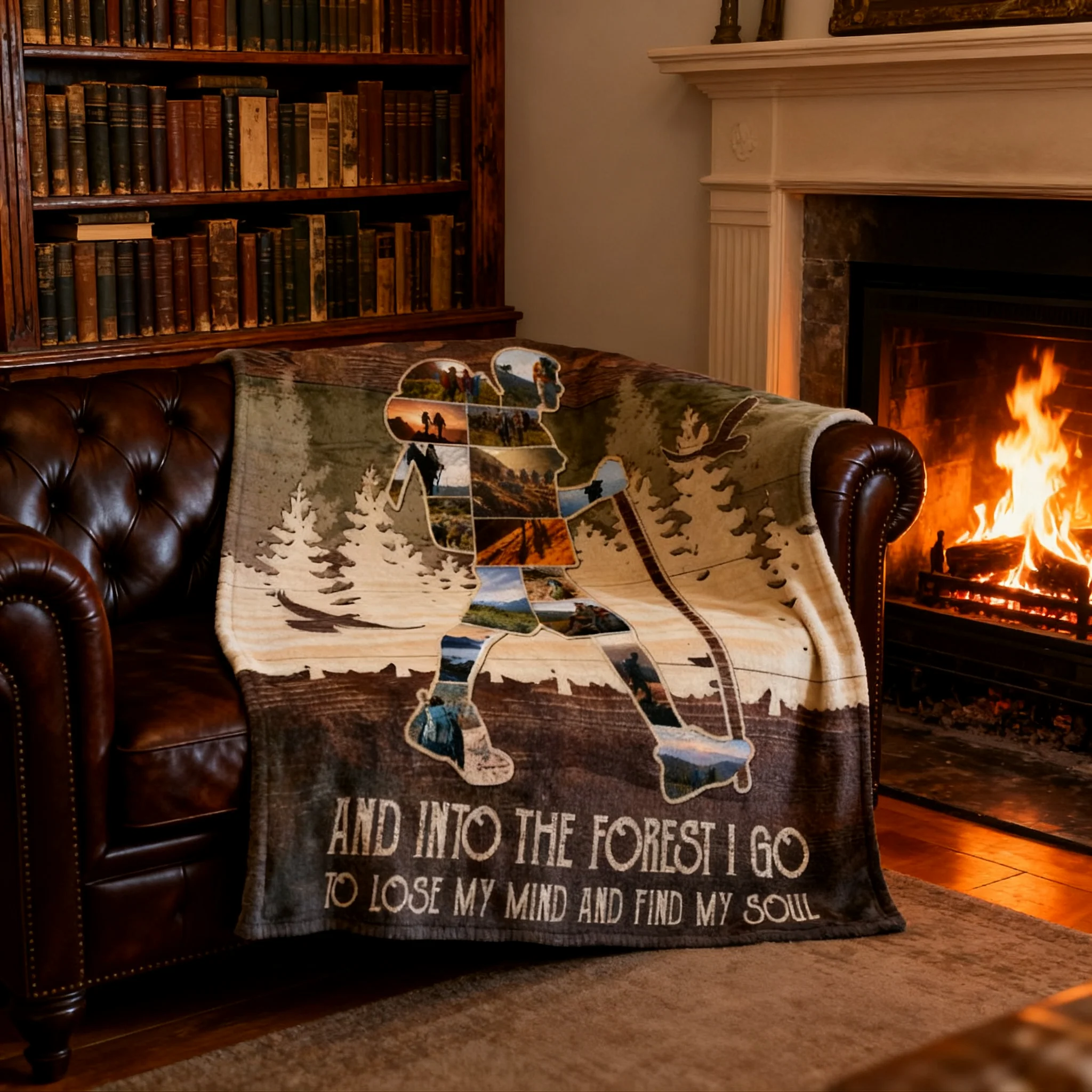 Personalized Mountain Hiking Photo Collage Blanket, Outdoorsy Gifts Hiking Gift for Hikers - Image 7