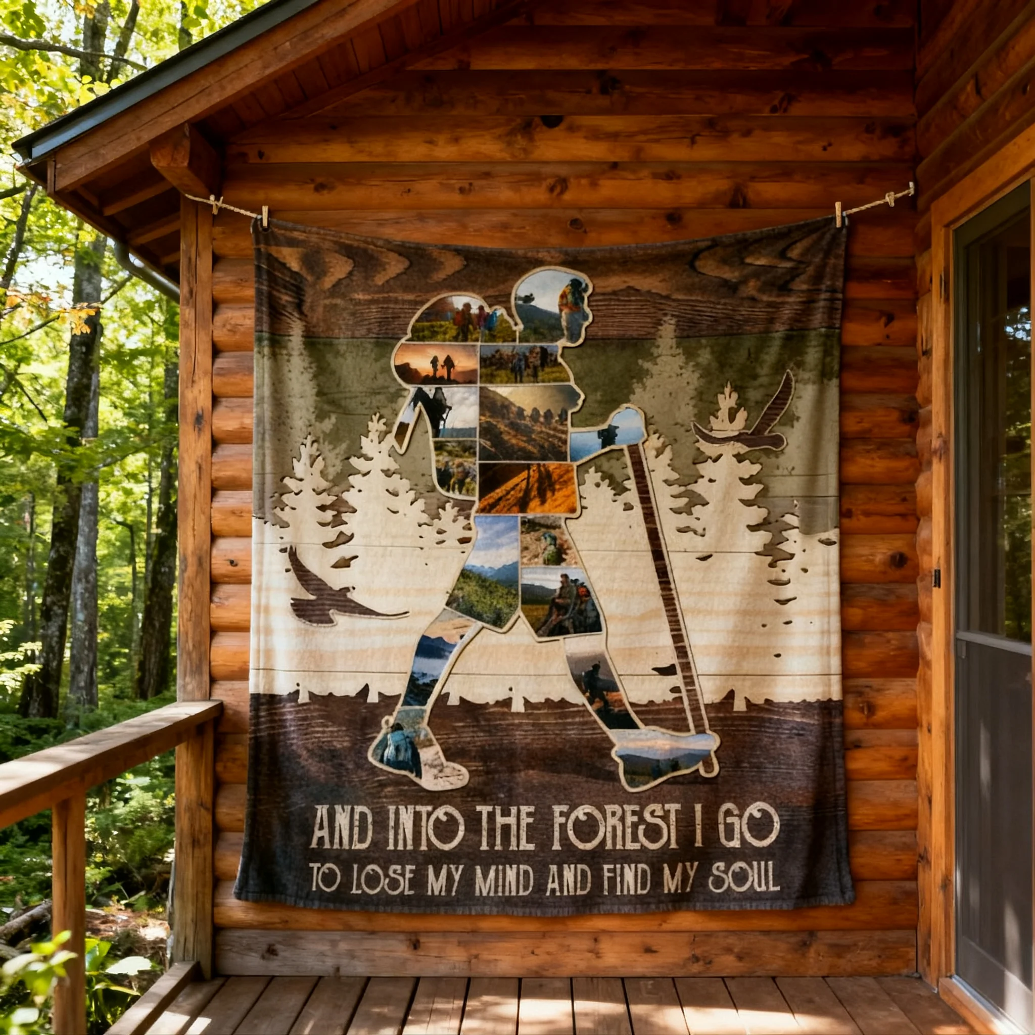 Personalized Mountain Hiking Photo Collage Blanket, Outdoorsy Gifts Hiking Gift for Hikers - Image 9