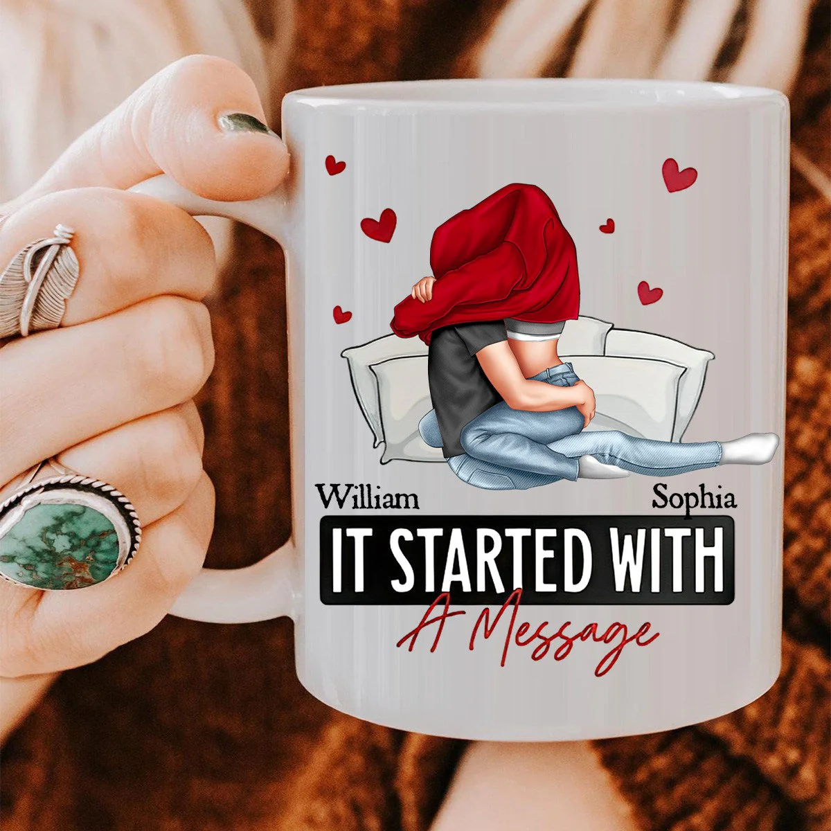 Personalized Mug -  Romantic Couples Anniversary Gifts For Her, Him - Image 2