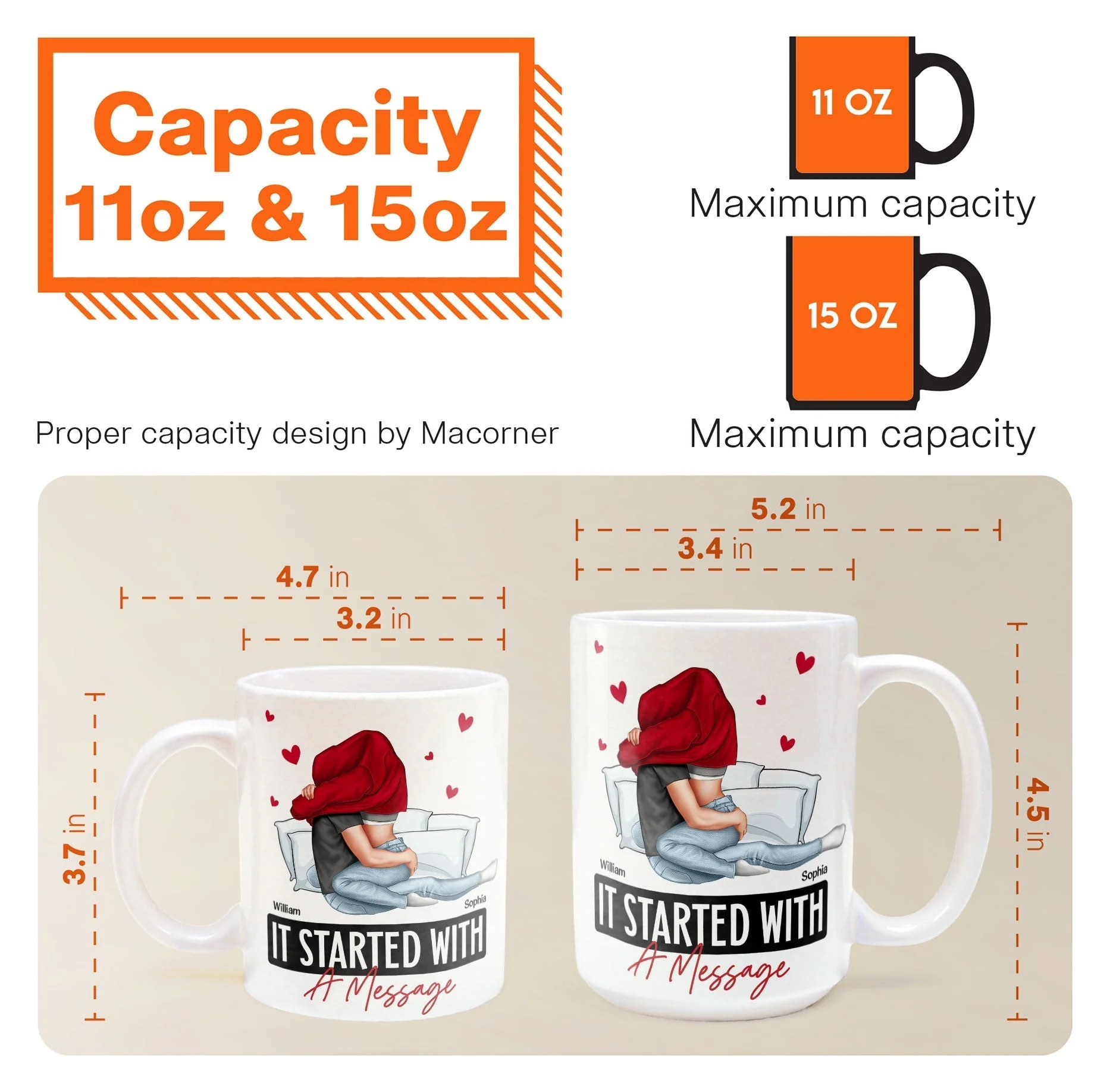 Personalized Mug -  Romantic Couples Anniversary Gifts For Her, Him - Image 5