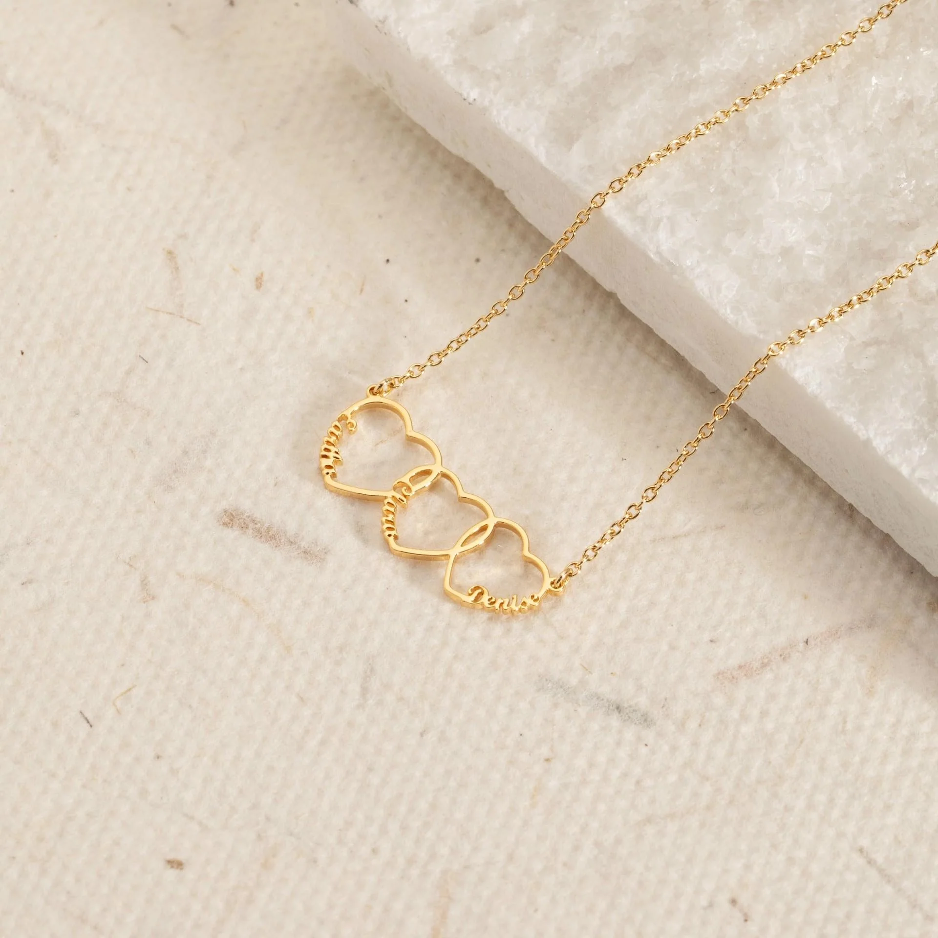 Personalized Multiple Heart Necklace Gift for Mom With Kids Names - Image 10