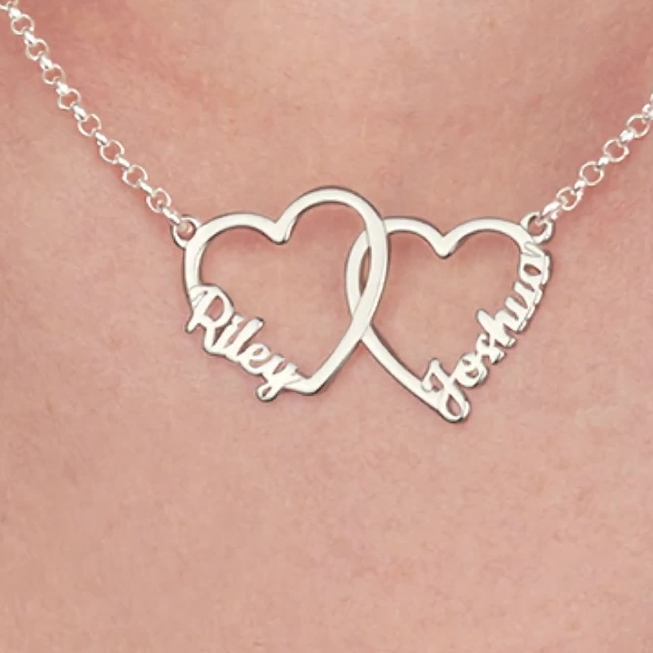 Personalized Multiple Heart Necklace Gift for Mom With Kids Names - Image 4