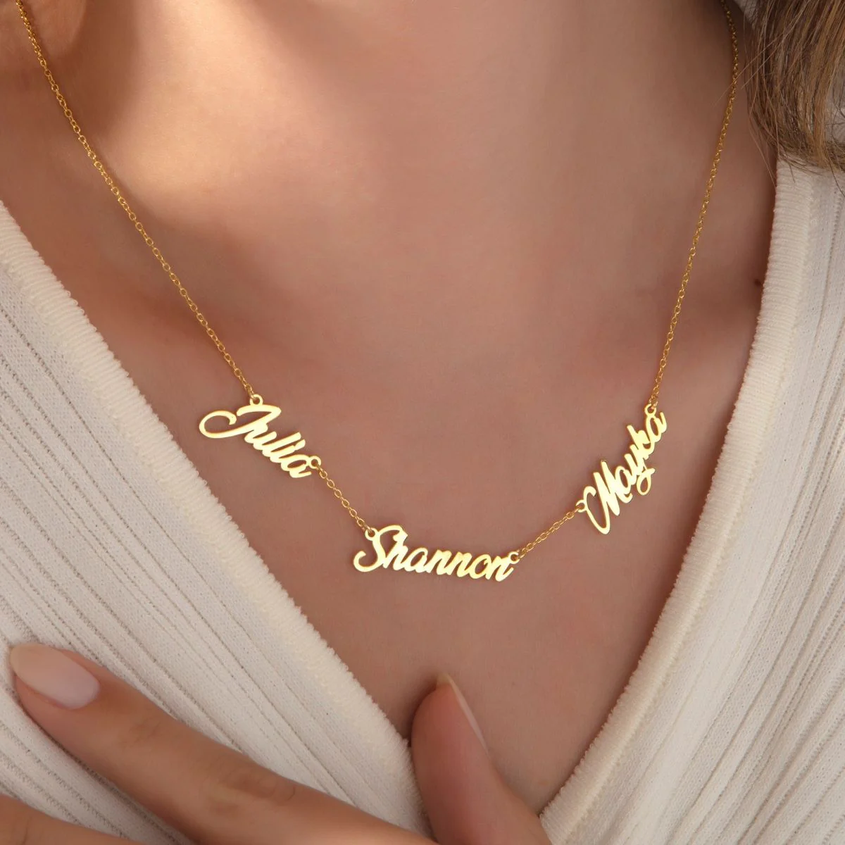Personalized Multiple Name Necklace for Family Names - Image 3