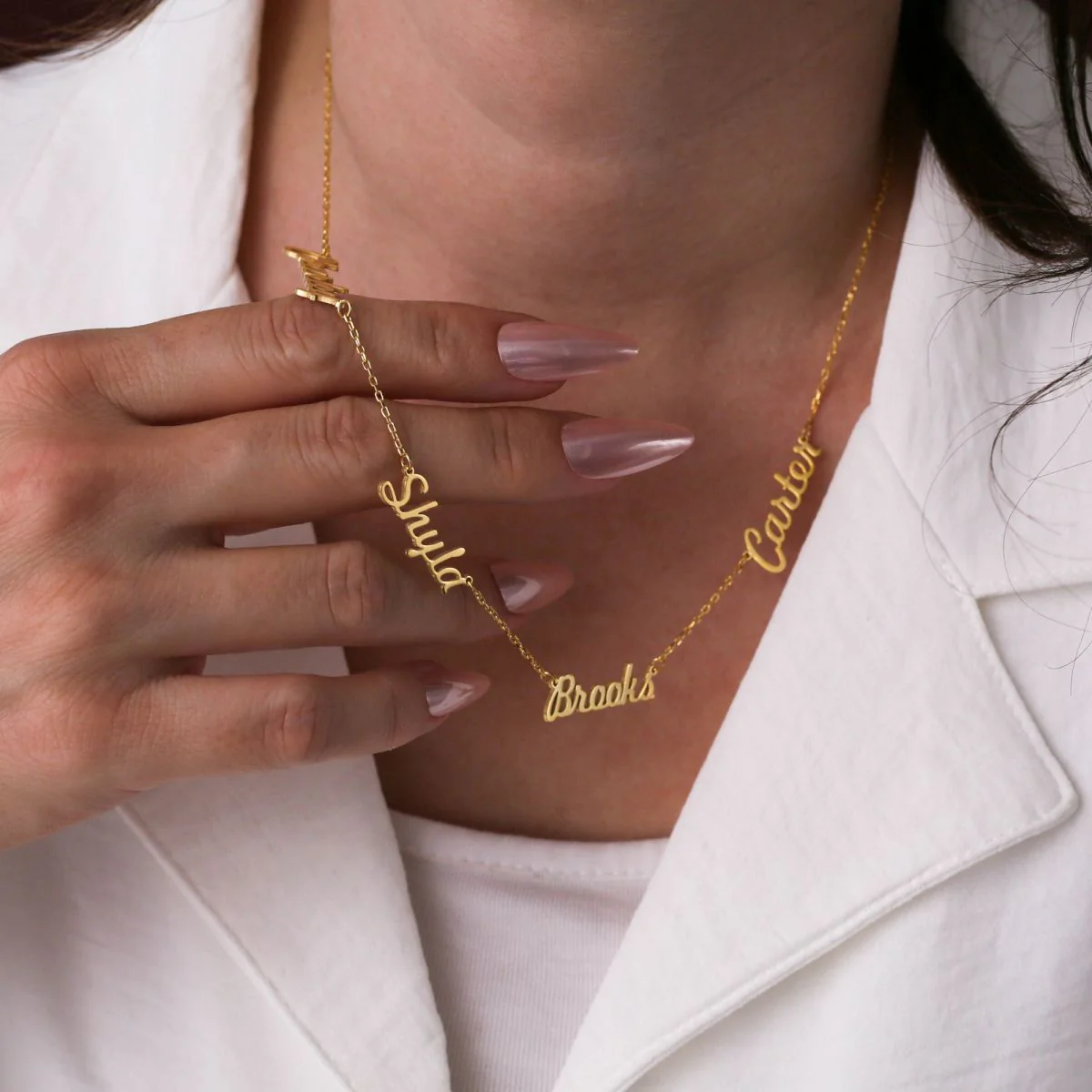 Personalized Multiple Name Necklace for Family Names - Image 7
