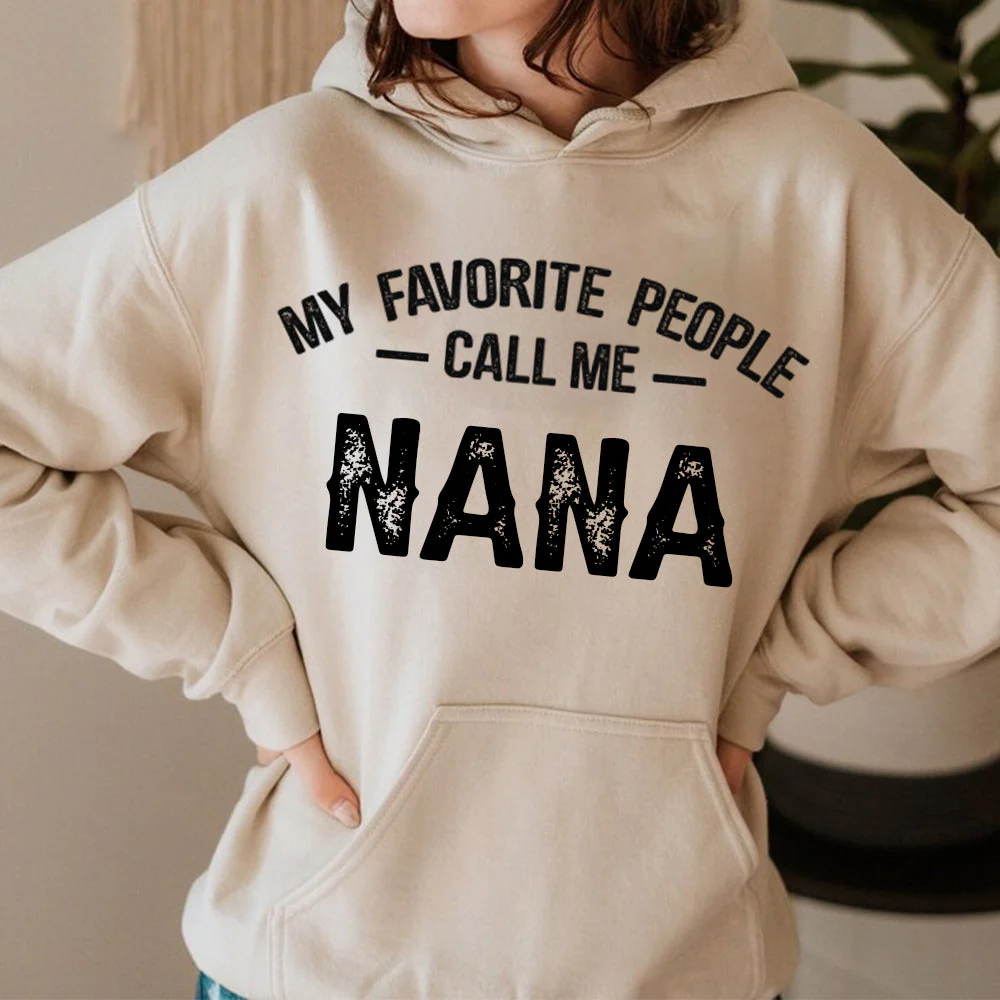 Personalized My favorite people call me Grandma/Grandpa Hands Fist Hoodie - Image 2