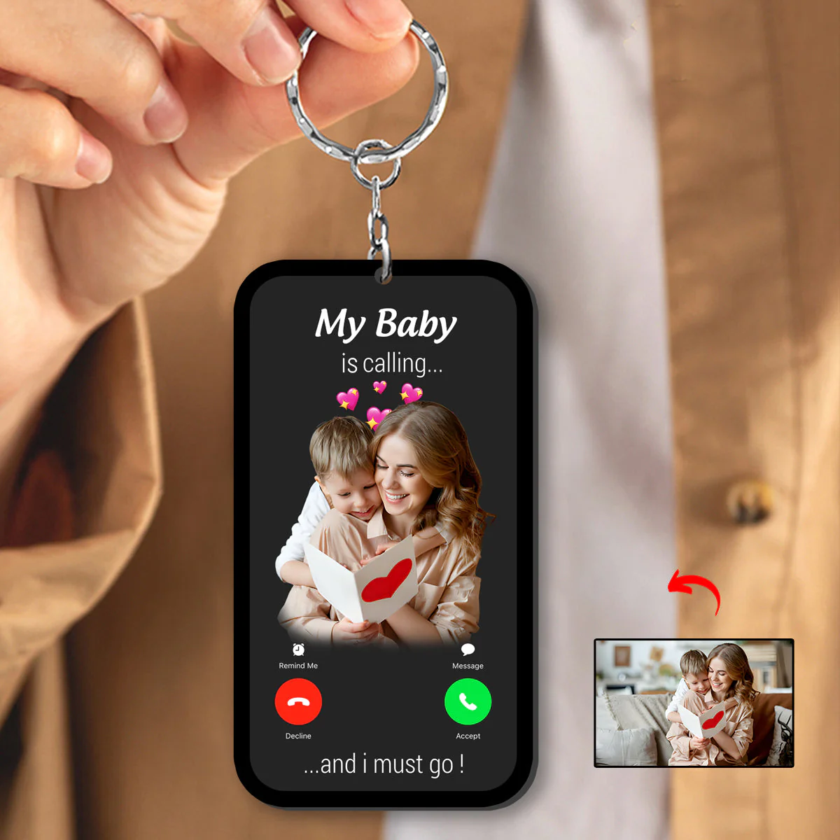 Personalized My grandkids are calling Keychain - Image 3