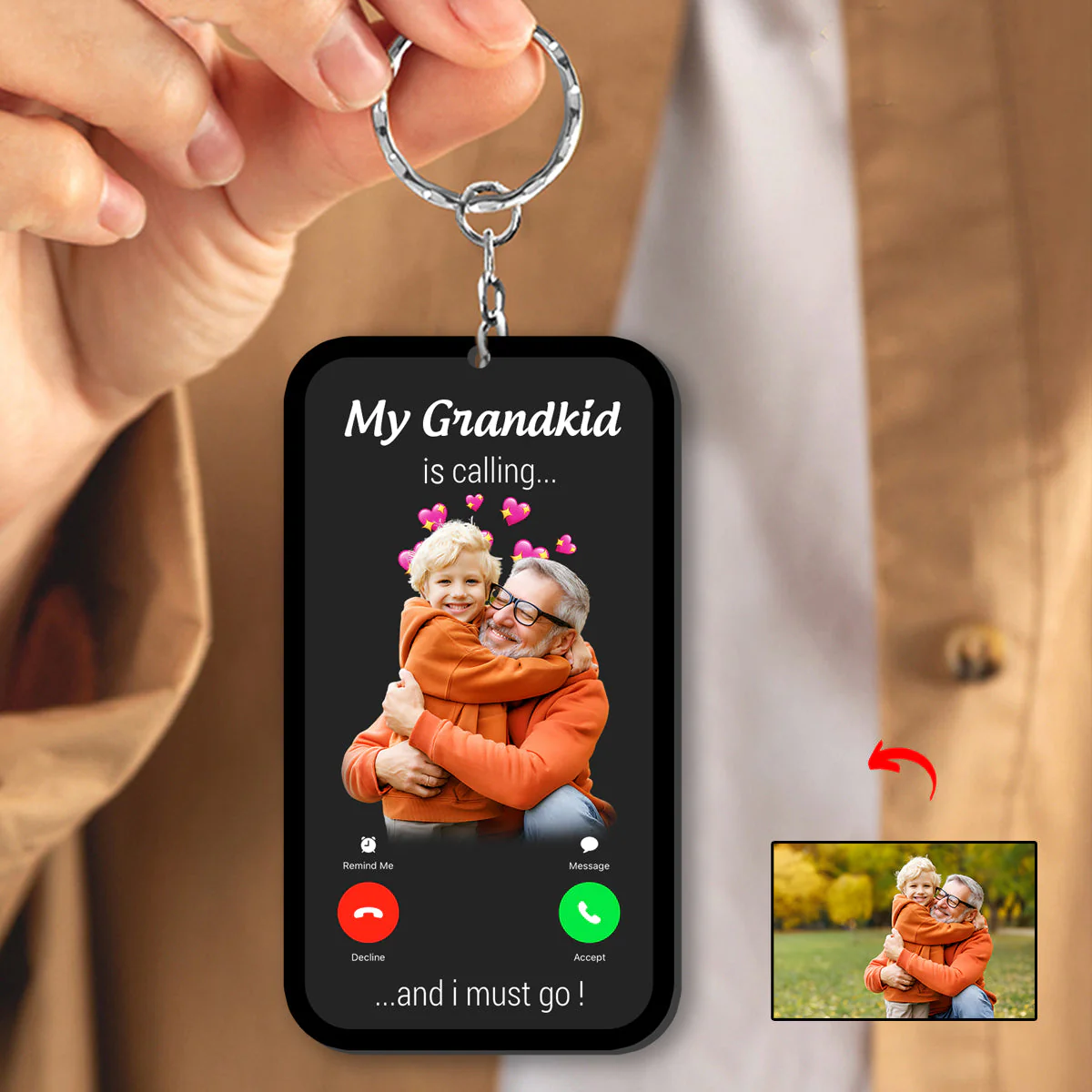 Personalized My grandkids are calling Keychain - Image 4
