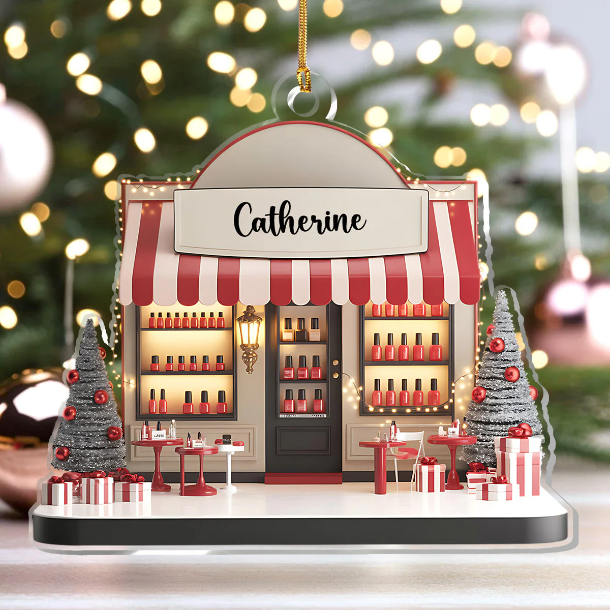 Personalized Nail Salon Acrylic Ornament - Image 4