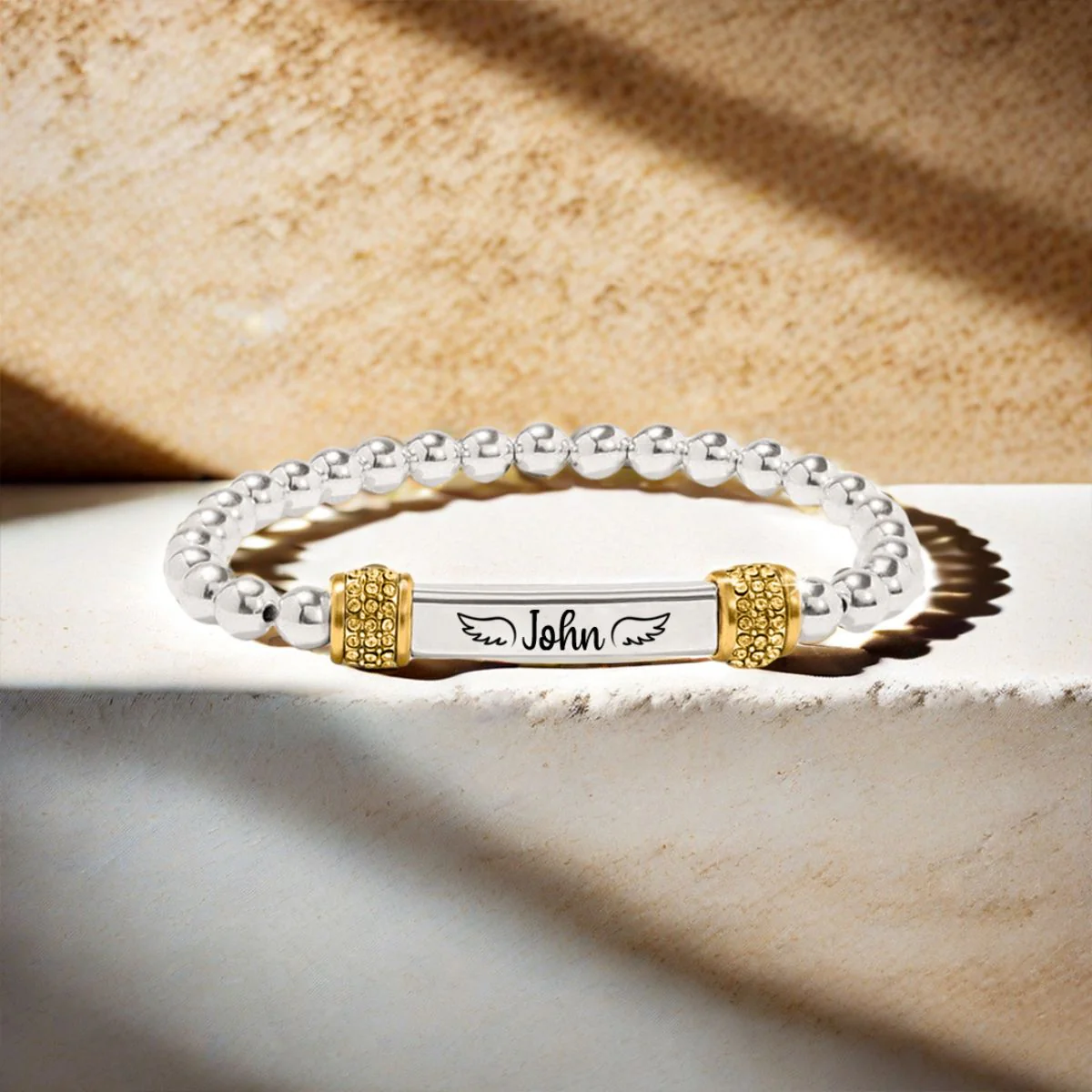 Personalized Name Bead Memorial Bracelet - Image 7