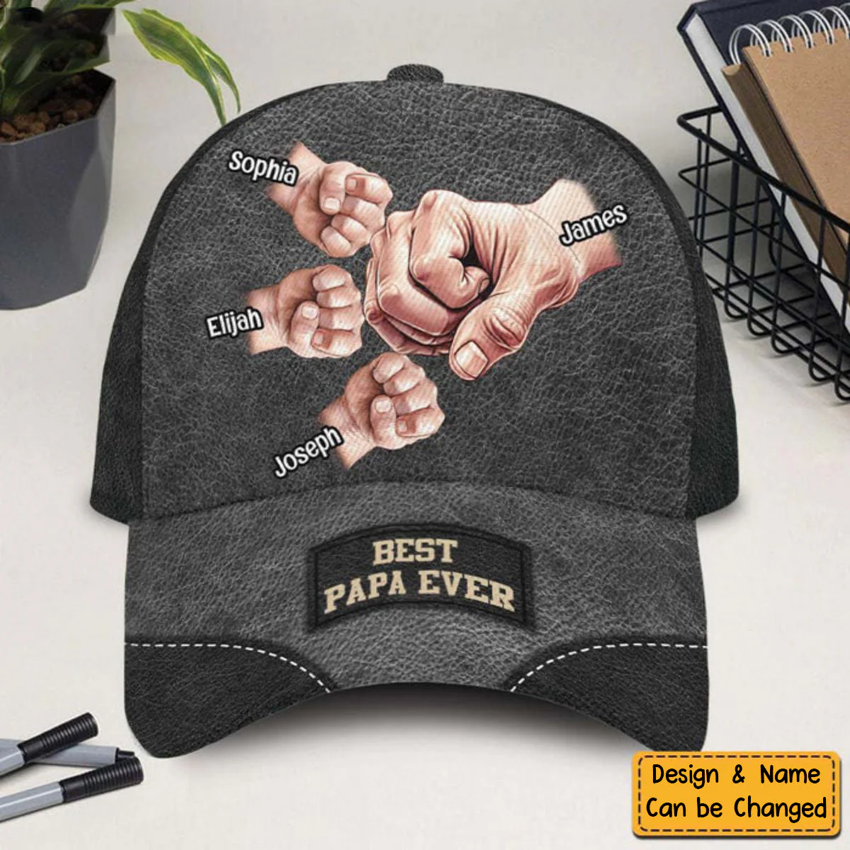 Personalized Name Best Papa Ever Cap Gift For Grandpa - Image 3