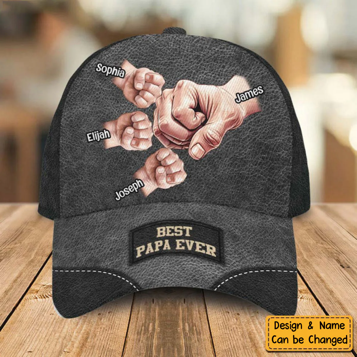 Personalized Name Best Papa Ever Cap Gift For Grandpa - Image 4